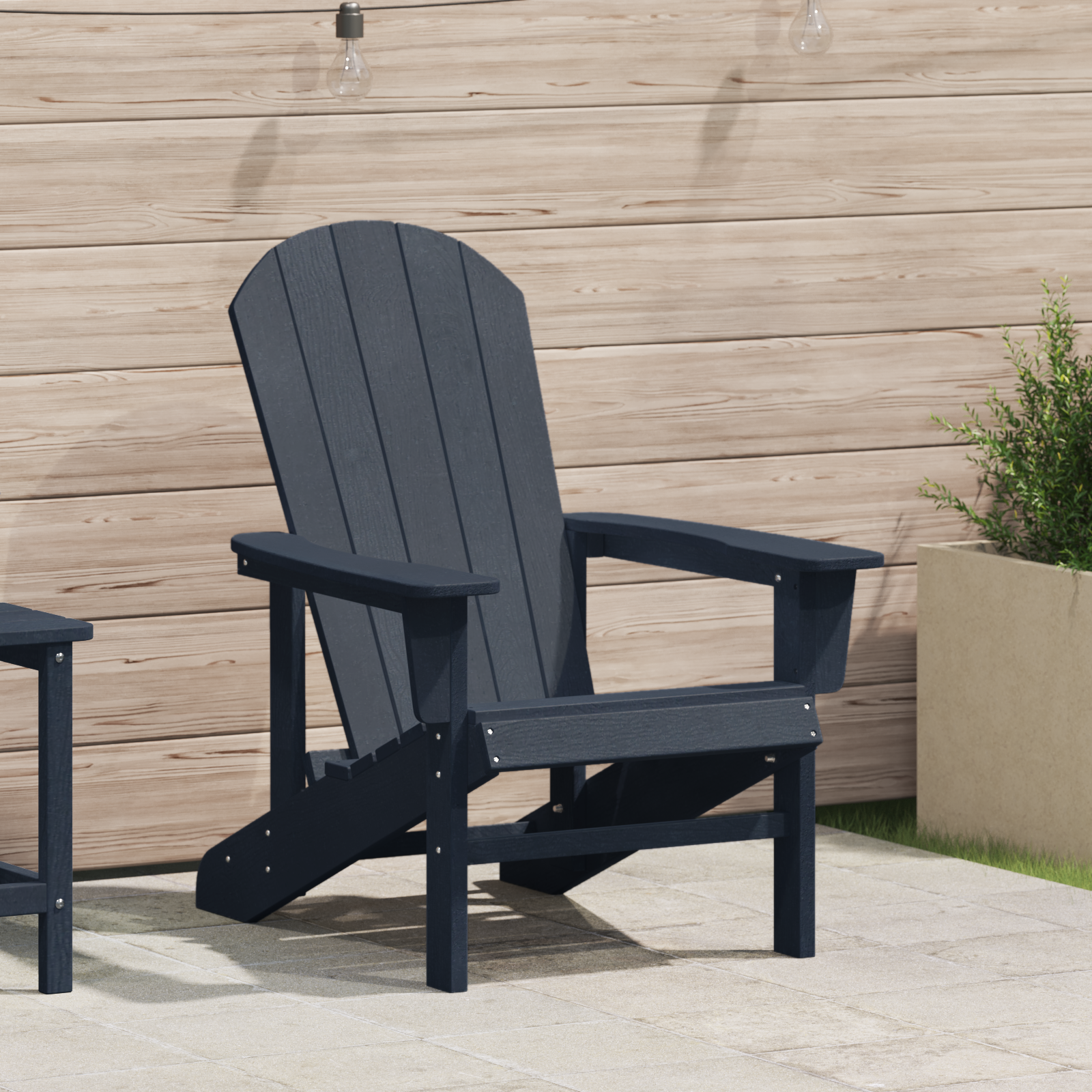 Adirondack Chair Navy Blue 74x82x91 cm HDPE