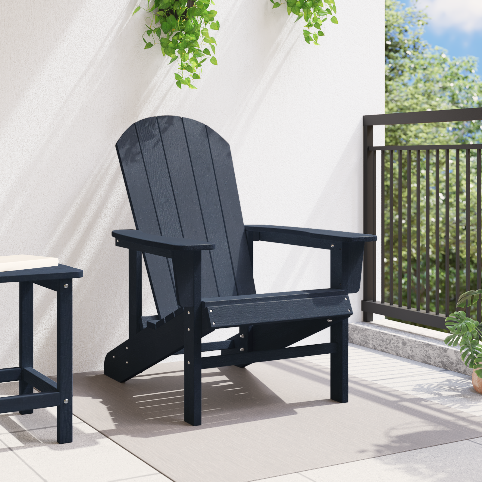 Adirondack Chair Navy Blue 74x82x91 cm HDPE - Image 3