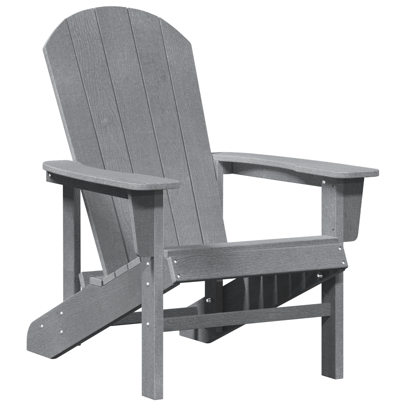 Adirondack Chair Light Grey 74x82x91 cm HDPE - Image 2