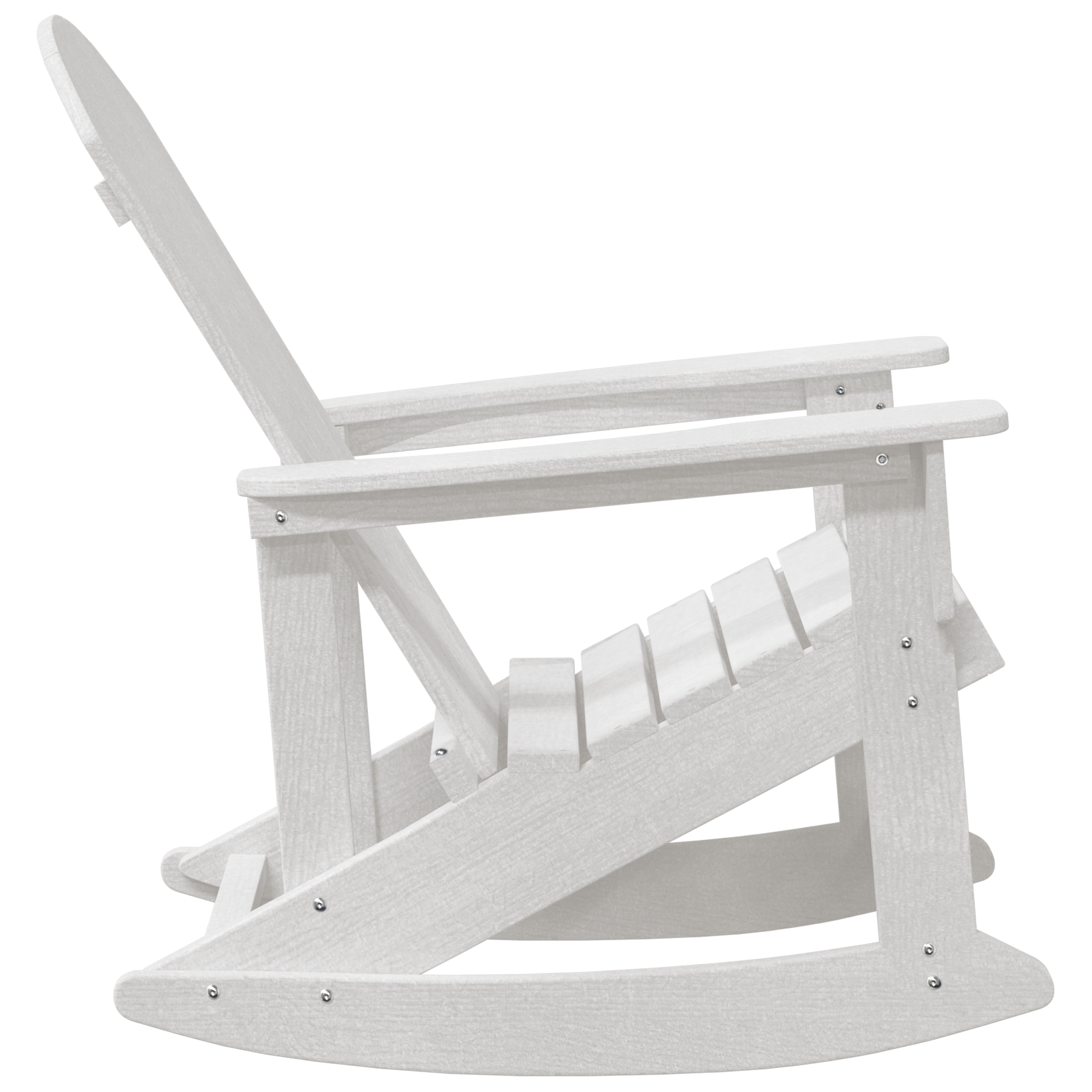 Adirondack Schaukelstuhl Weiß 73.5x92x90 cm HDPE - Gartenmöbel - Your Garden Eden