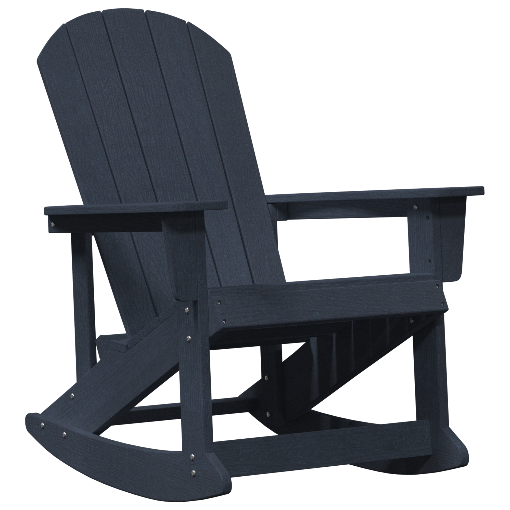 Adirondack Rocking Chair Navy Blue 73.5x92x90 cm HDPE - Image 2