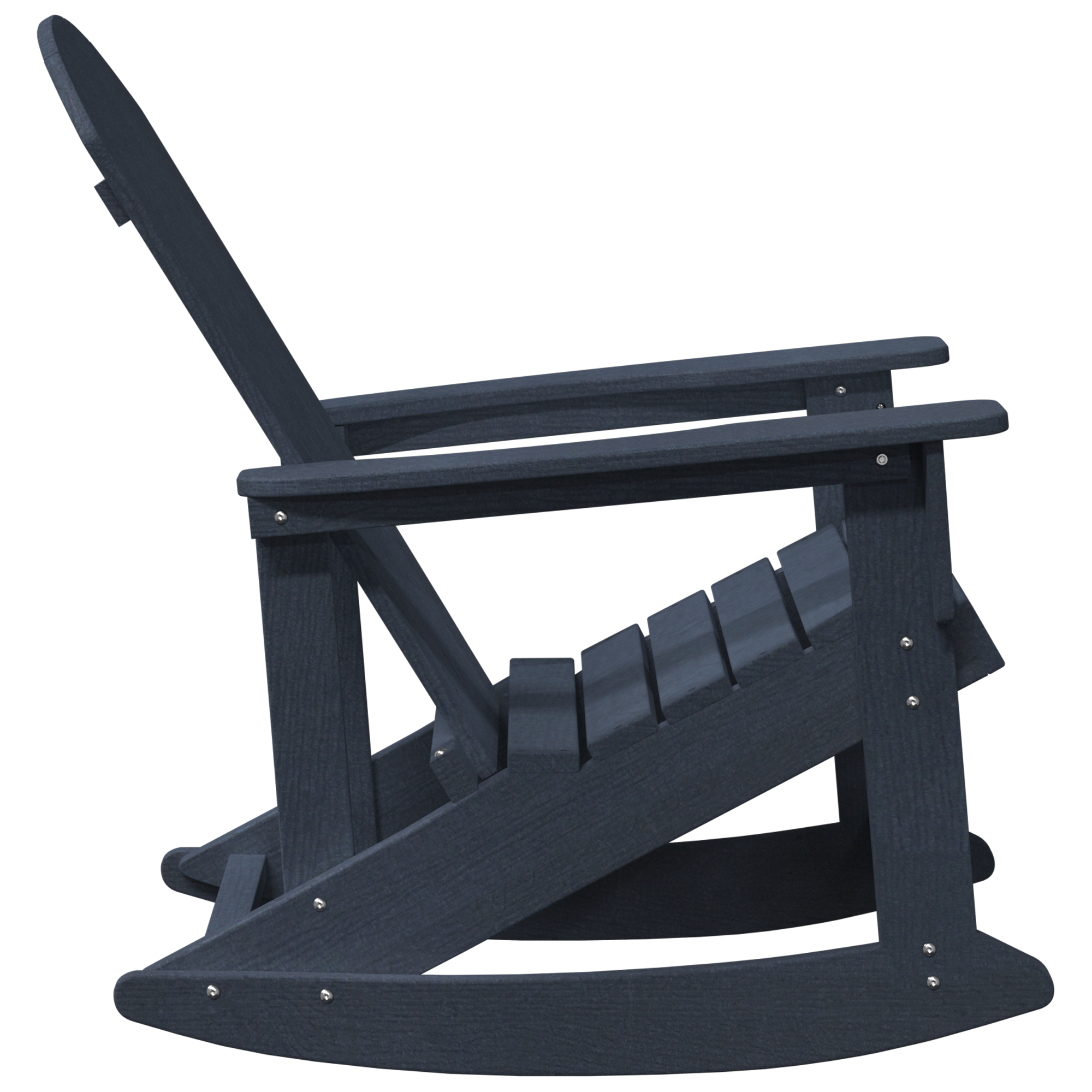 Adirondack Rocking Chair Navy Blue 73.5x92x90 cm HDPE - Image 5