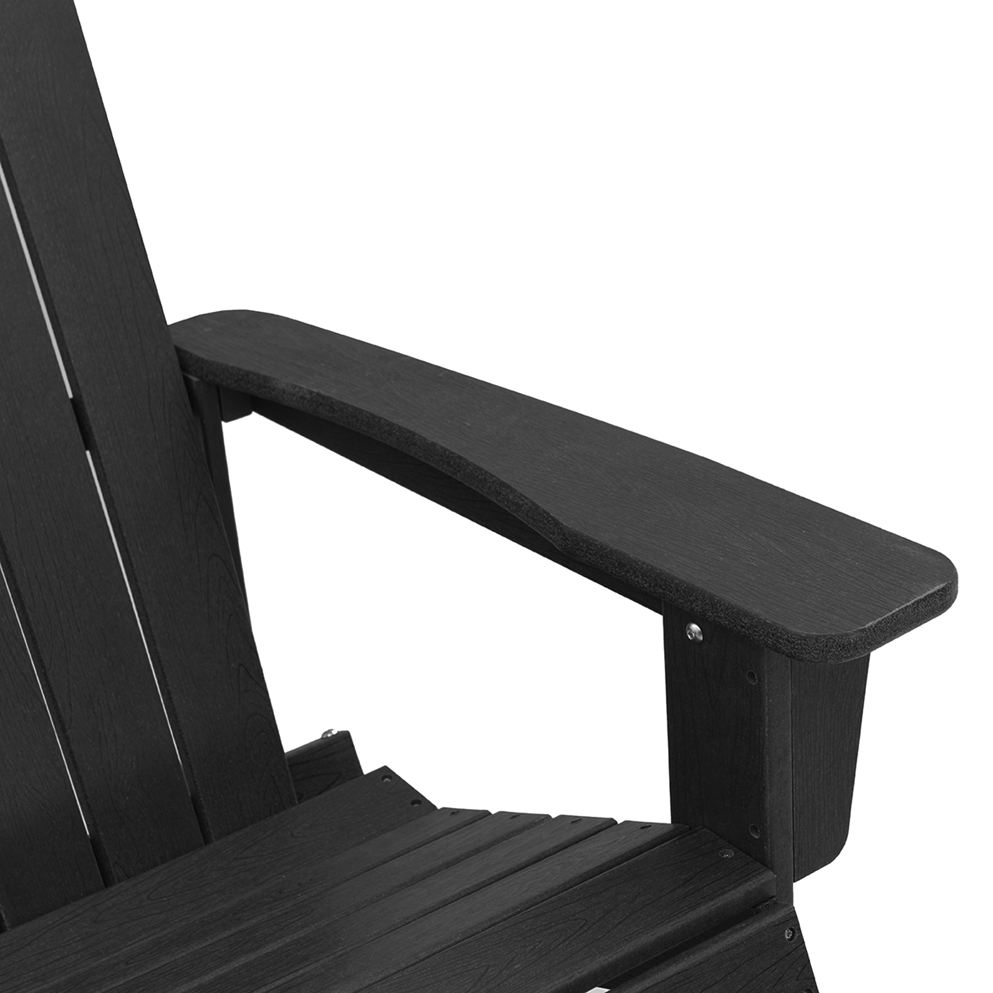 Adirondack Schaukelstuhl Schwarz 73.5x92x90 cm HDPE - Gartenmöbel - Your Garden Eden