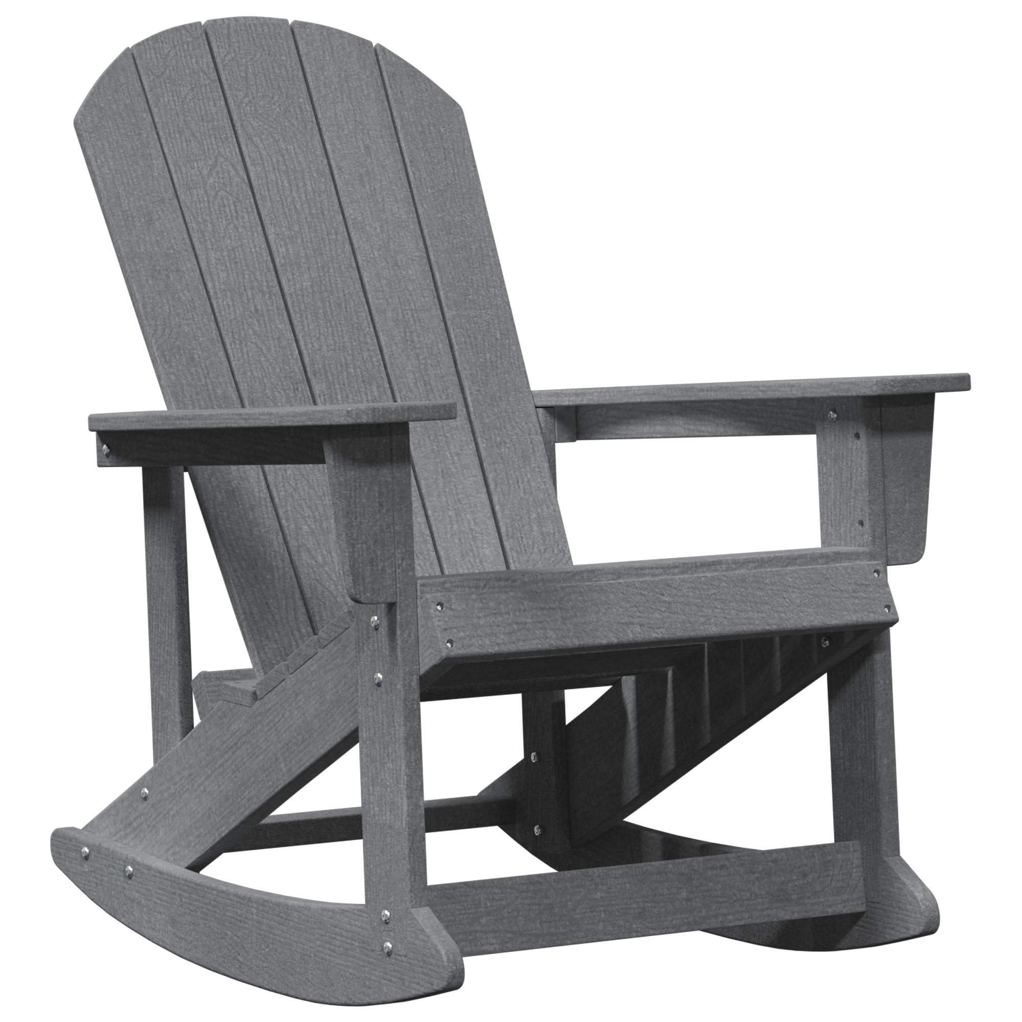 Adirondack Schaukelstuhl Hellgrau 73.5x92x90 cm HDPE - Gartenmöbel - Your Garden Eden