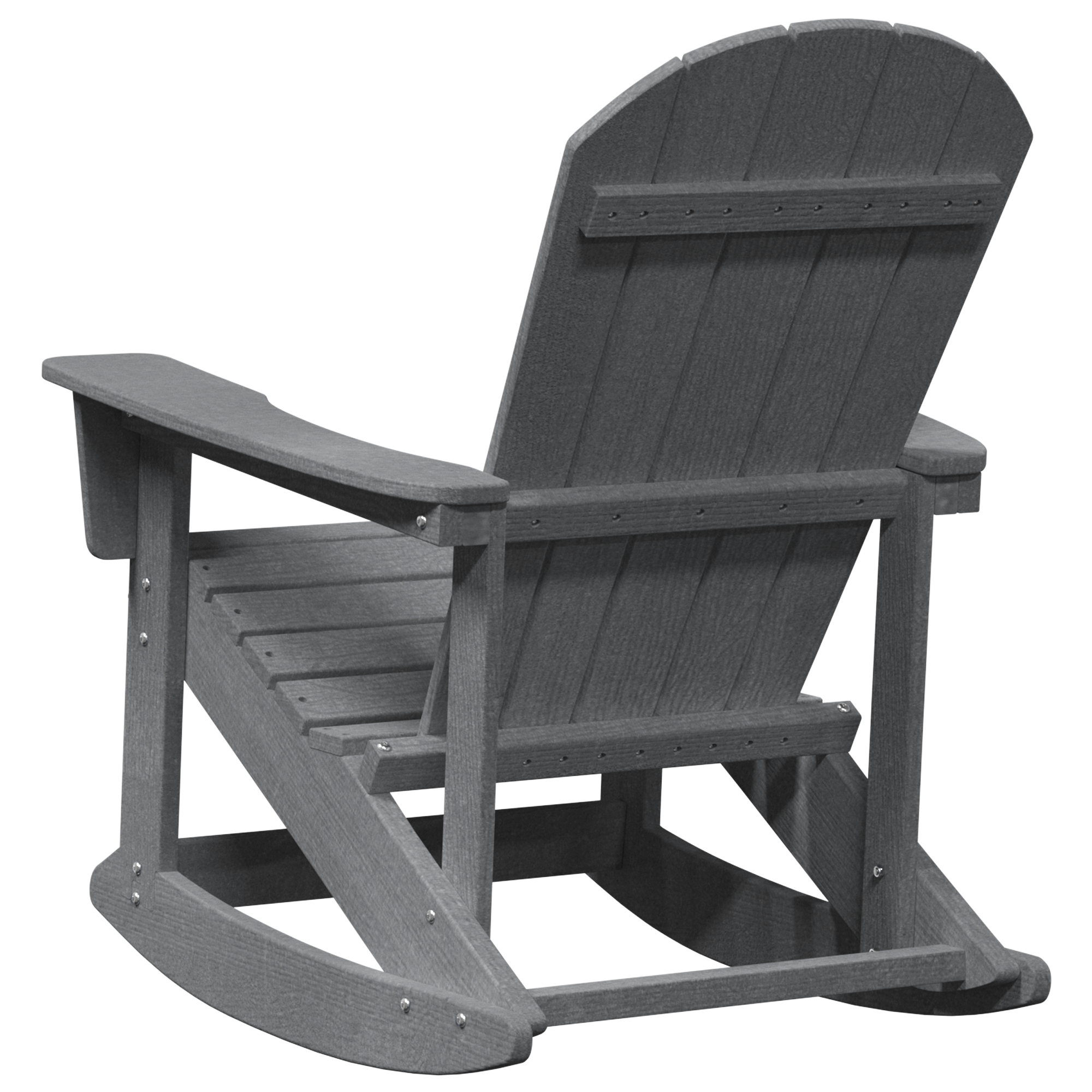 Adirondack Schaukelstuhl Hellgrau 73.5x92x90 cm HDPE - Gartenmöbel - Your Garden Eden