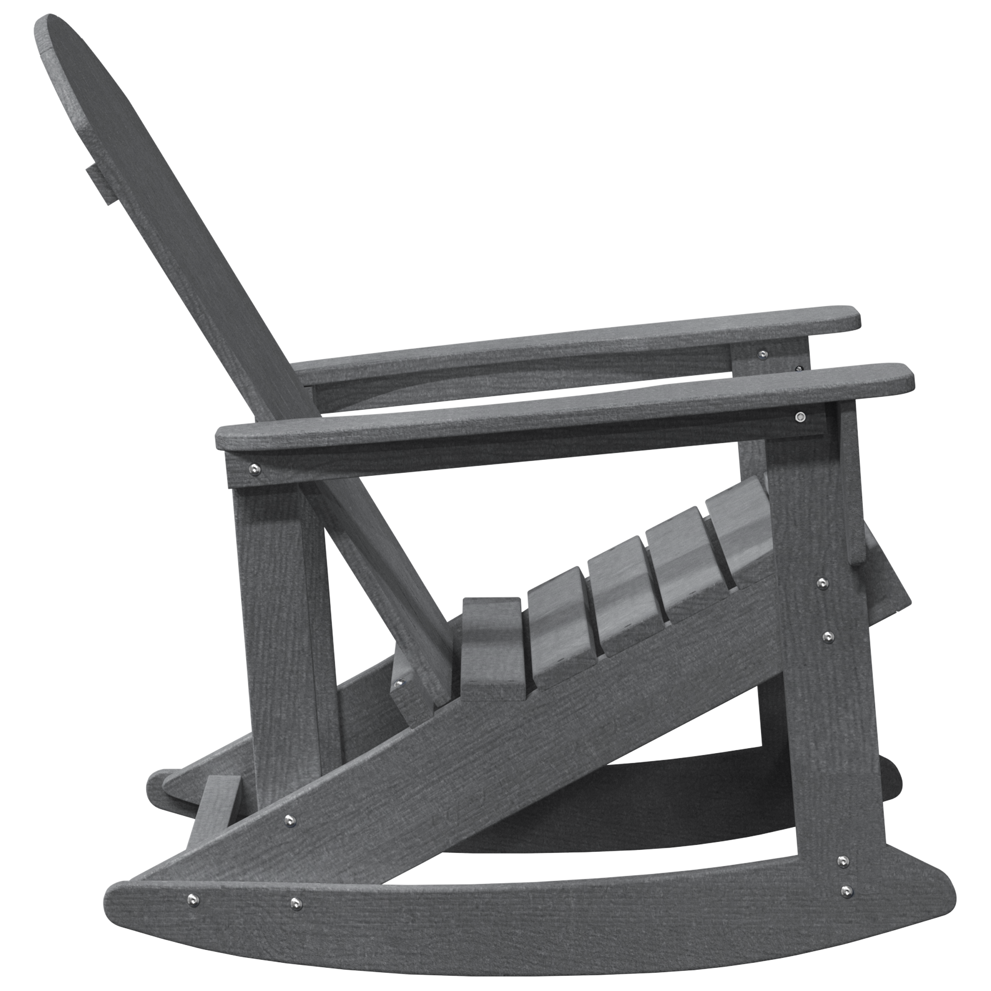 Adirondack Schaukelstuhl Hellgrau 73.5x92x90 cm HDPE - Gartenmöbel - Your Garden Eden