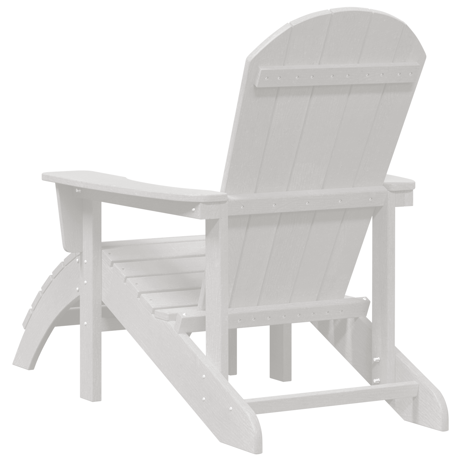 Adirondack Chair with Footrest White HDPE - Image 6