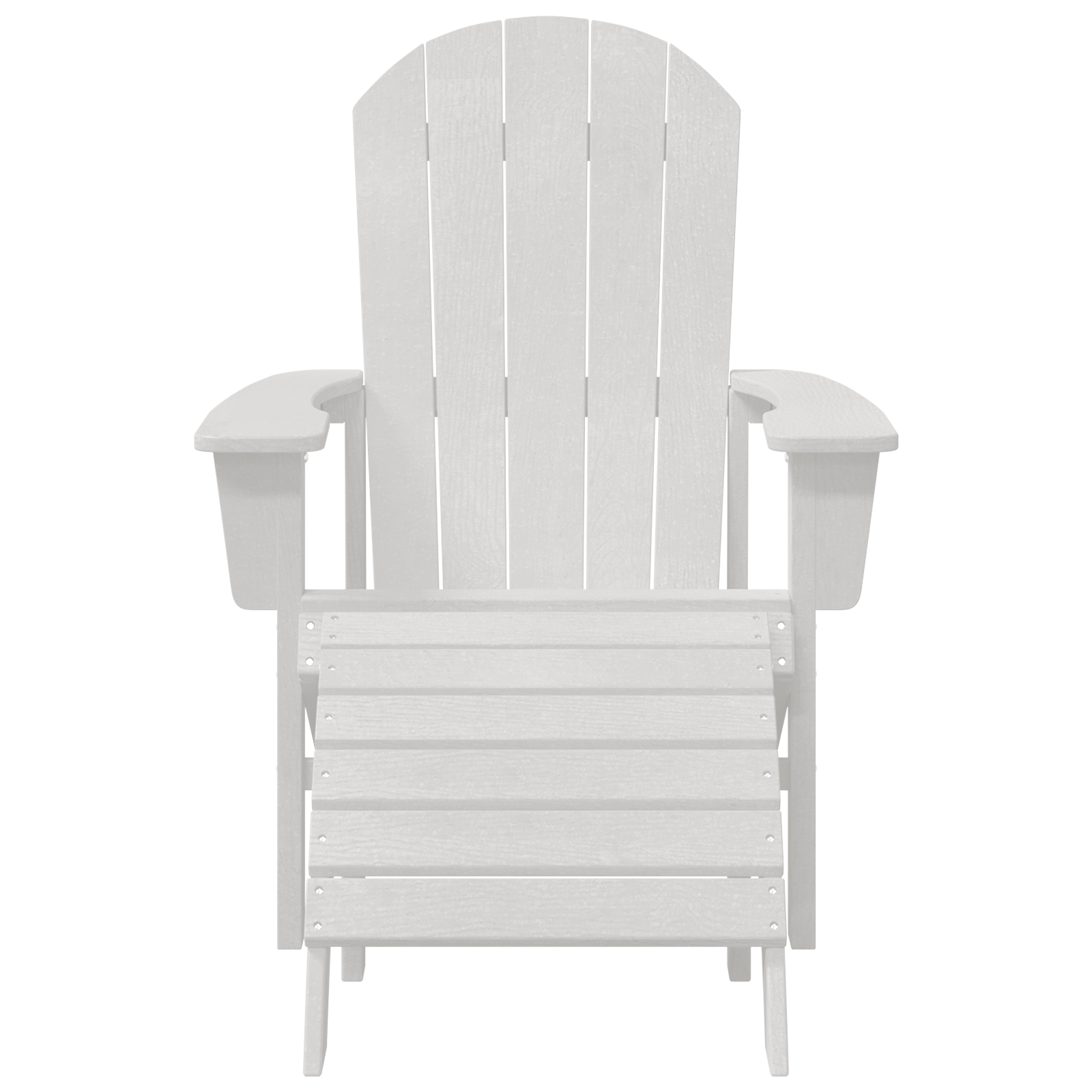 Adirondack Chair with Footrest White HDPE - Image 4