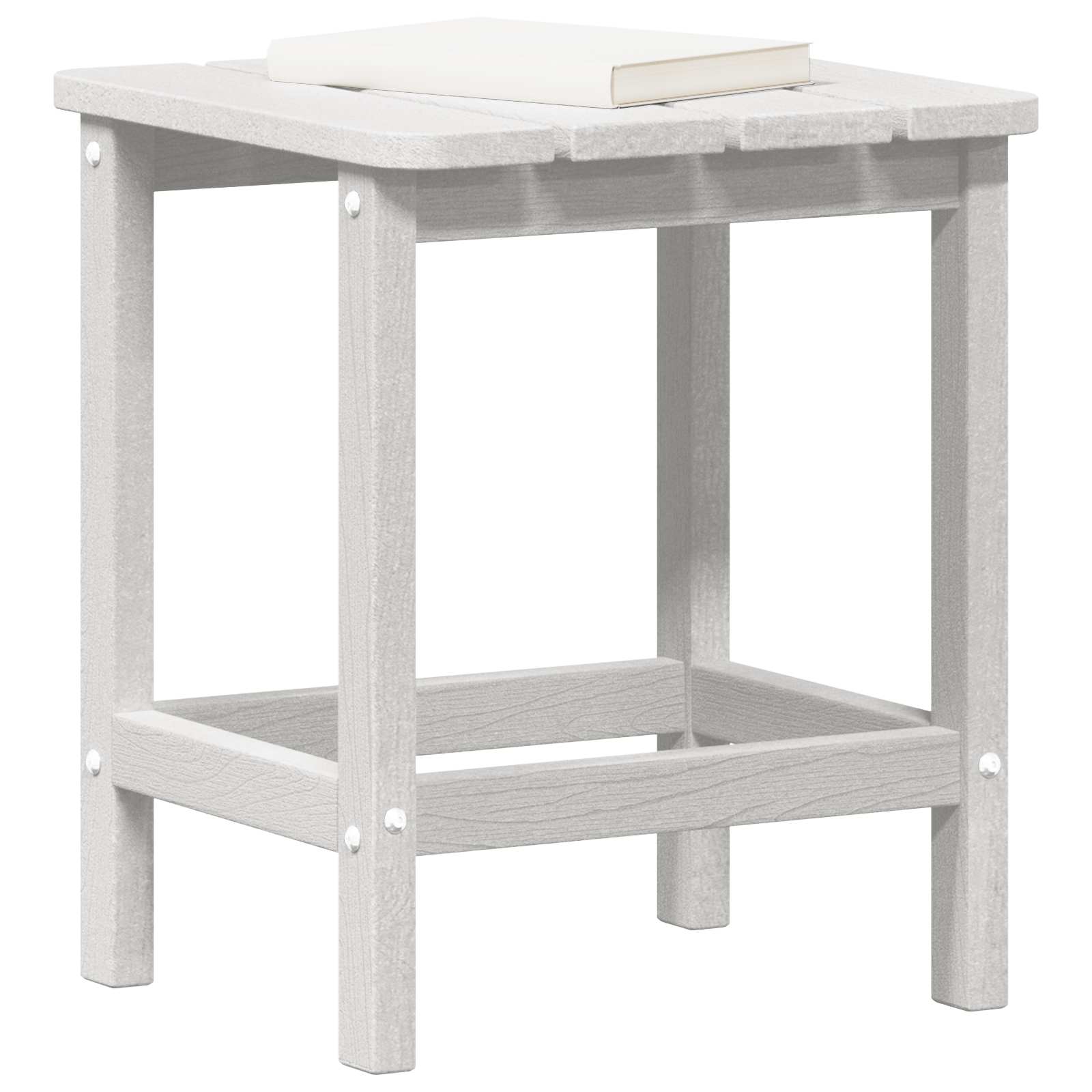 Adirondack Side Table White 38x38x45 cm HDPE - Image 3
