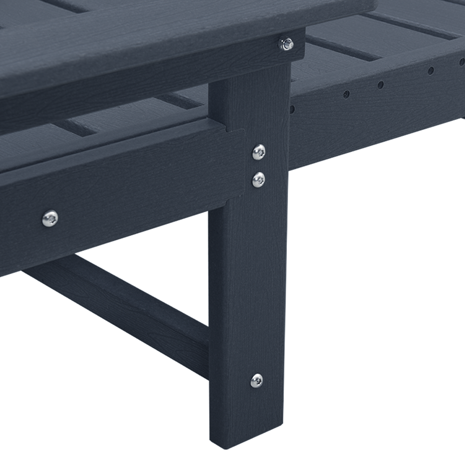 Sun Lounger Navy Blue 53x162x98.5 cm HDPE - Image 7