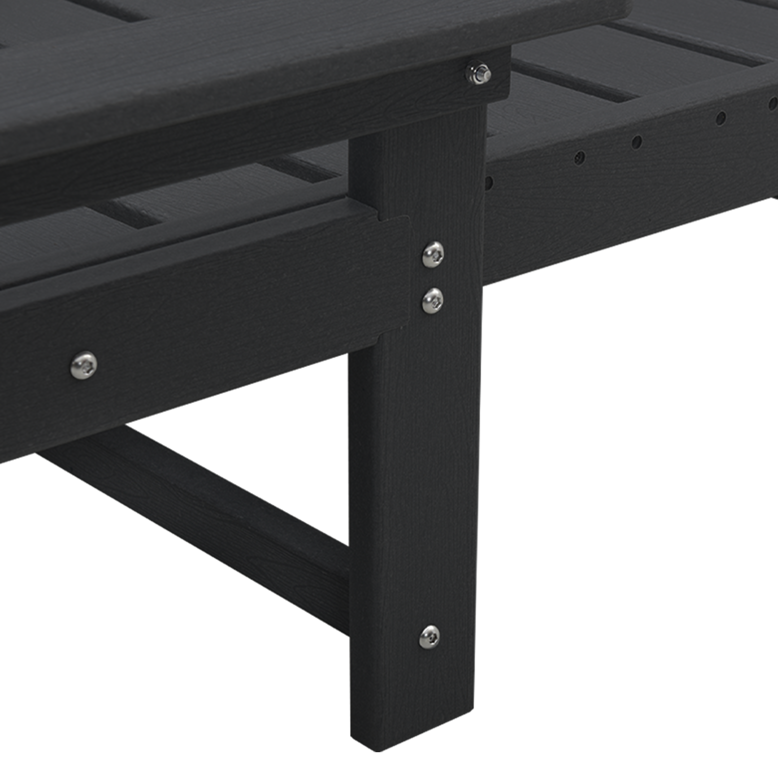 Sun Lounger Black 53x162x98.5 cm HDPE - Image 8