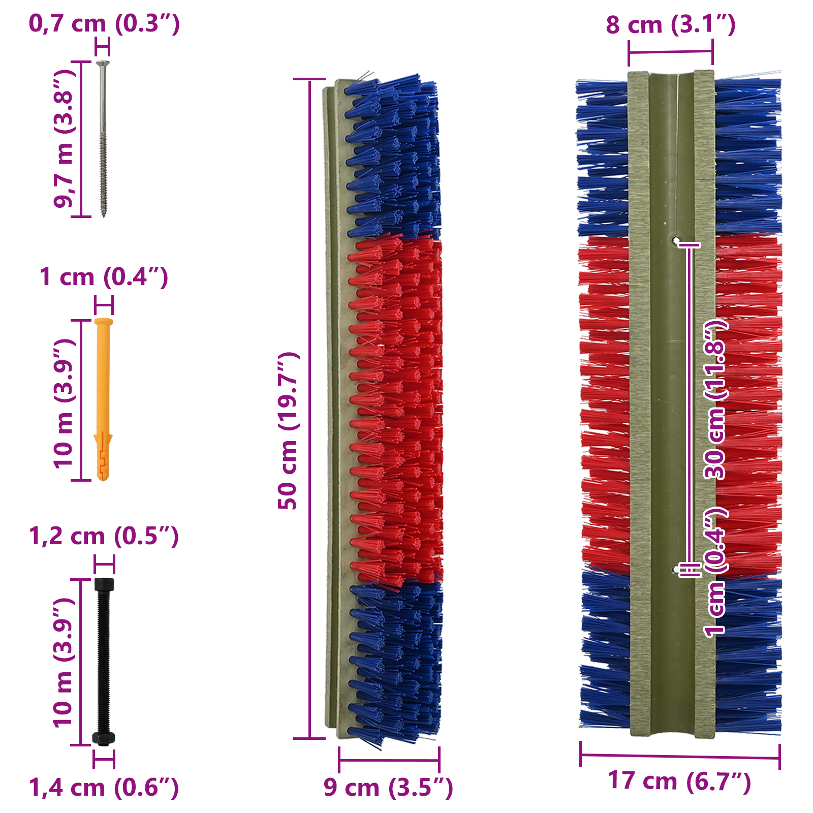 Cattle Brushes Wall-Mounted 20x9x50 cm - Image 9