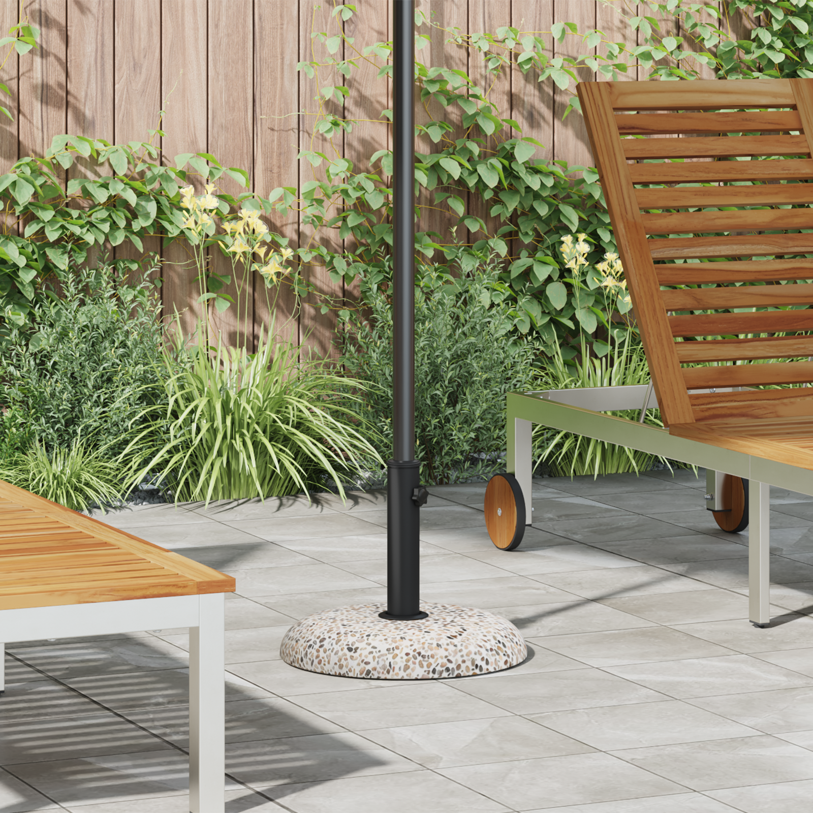 Parasolvoet voor 37/42/52/58 mm Stangen Multikleur Beton 20 kg