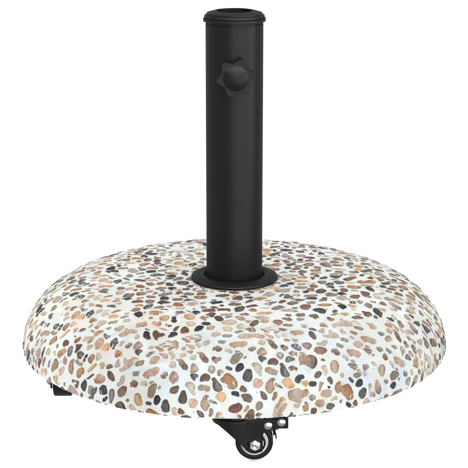 Wheeled Parasol Base for 37/42/52/58mm Poles Multicolour Concrete - Image 5