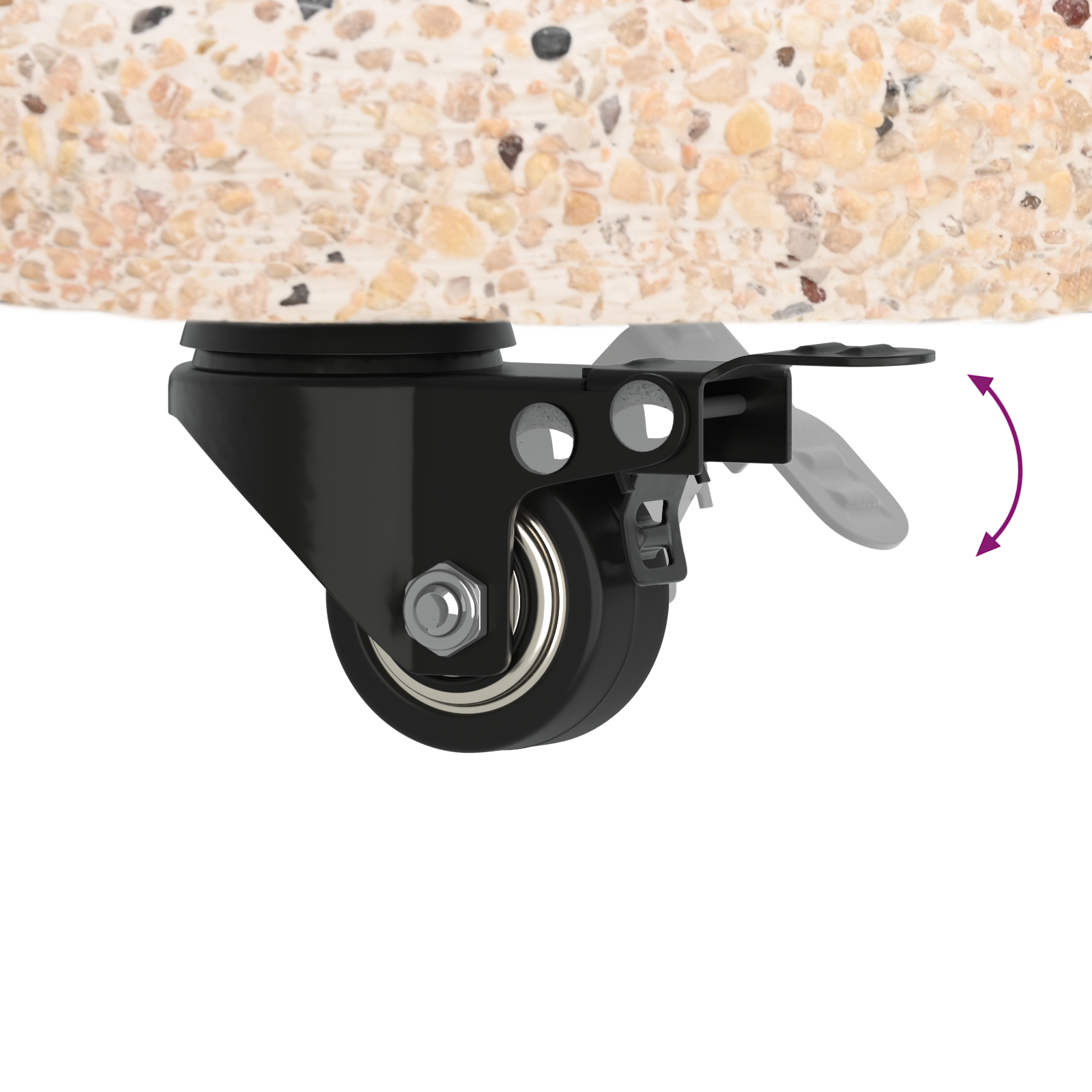 Wheeled Parasol Base for 37/42/52/58mm Poles Yellow Concrete - Image 11