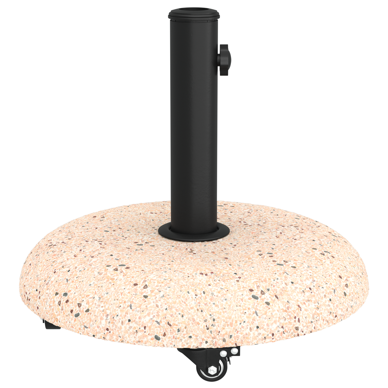 Parasolvoet met wielen voor 37/42/52/58mm stokken - Geel Beton image 6