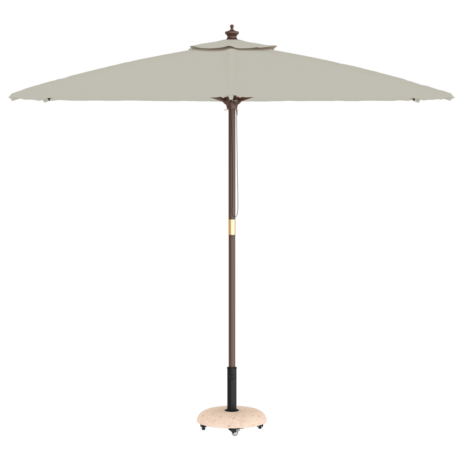 Wheeled Parasol Base for 37/42/52/58mm Poles Yellow Concrete - Image 3