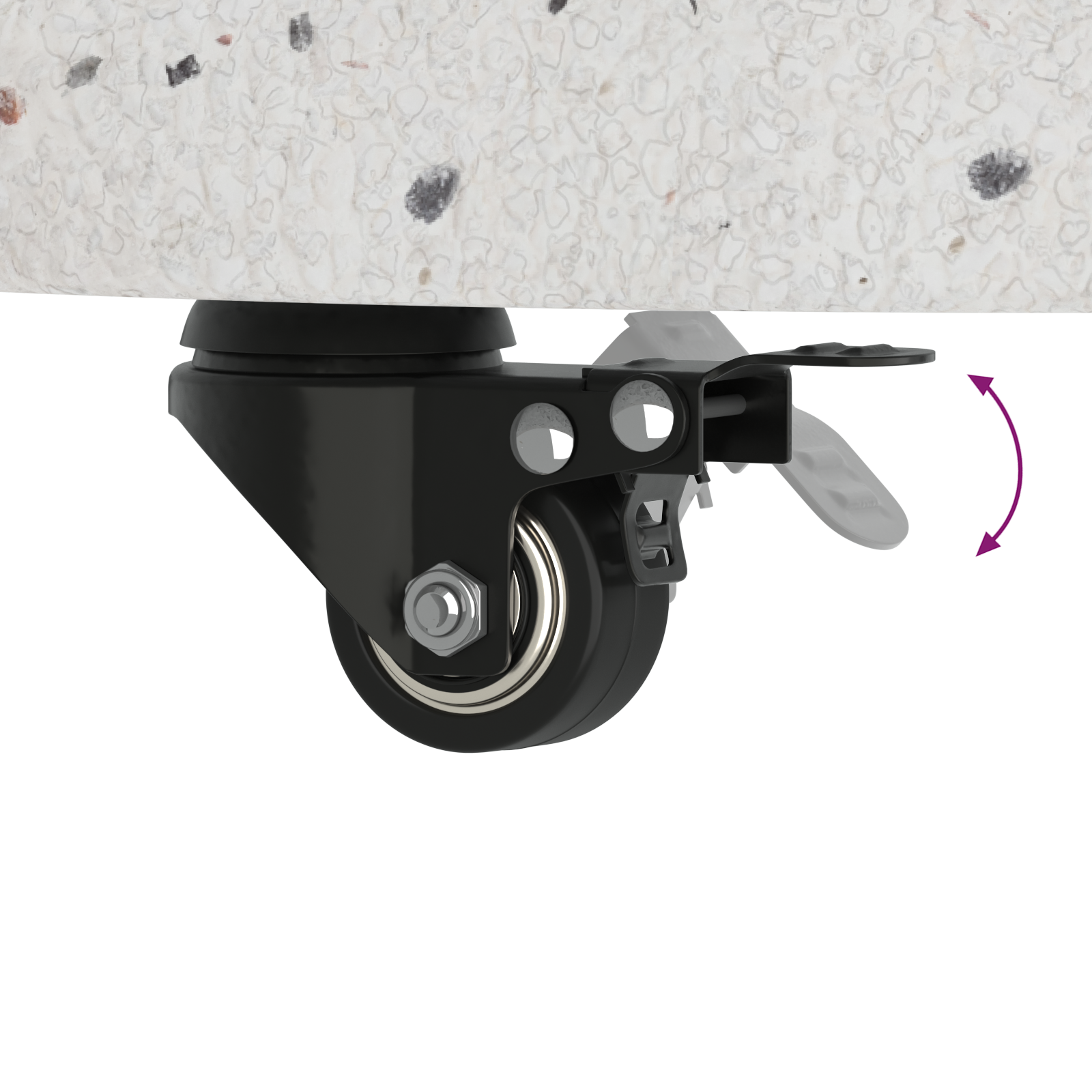 Wheeled Parasol Base for 37/42/52/58mm Poles White Concrete - Image 11