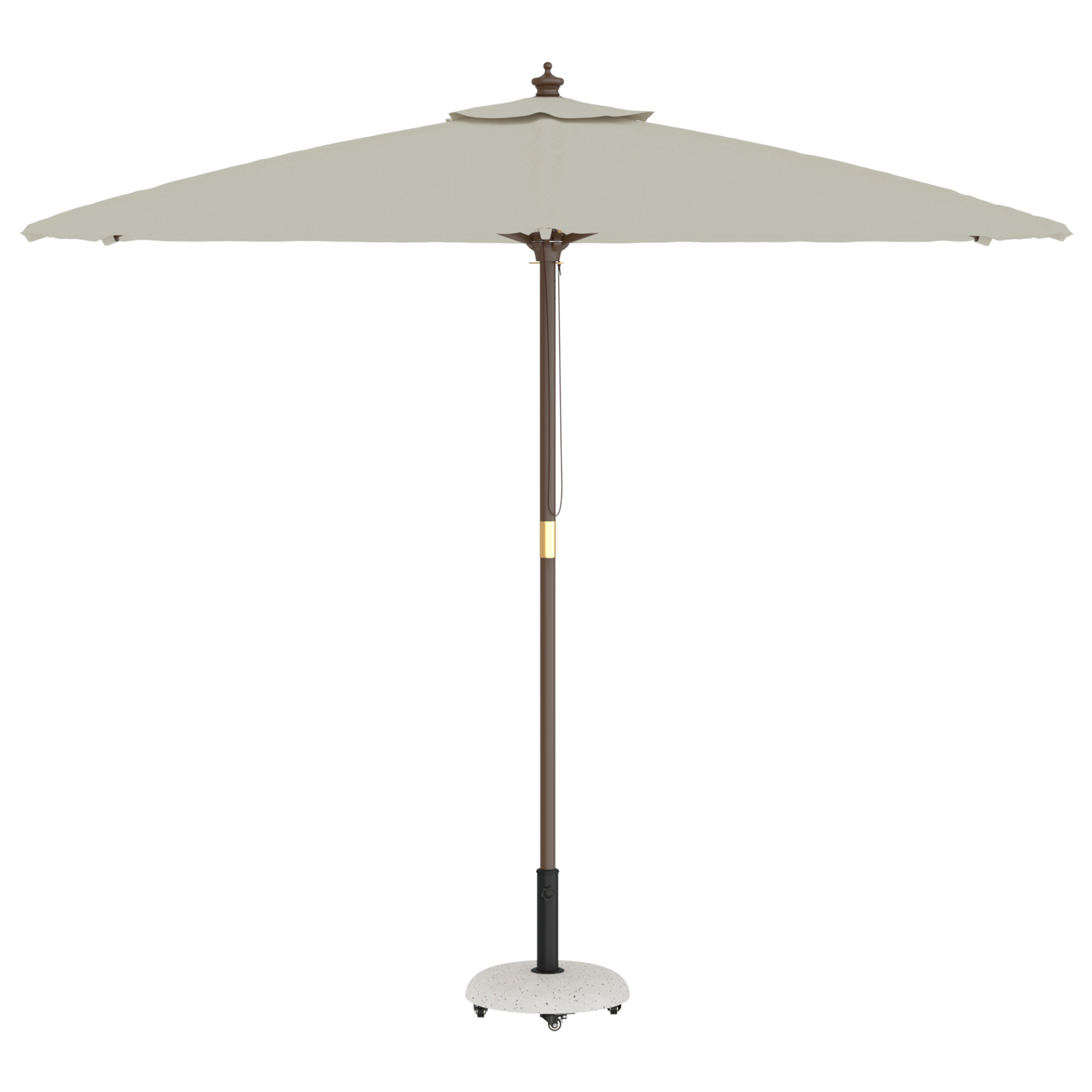 Wheeled Parasol Base for 37/42/52/58mm Poles White Concrete - Image 3