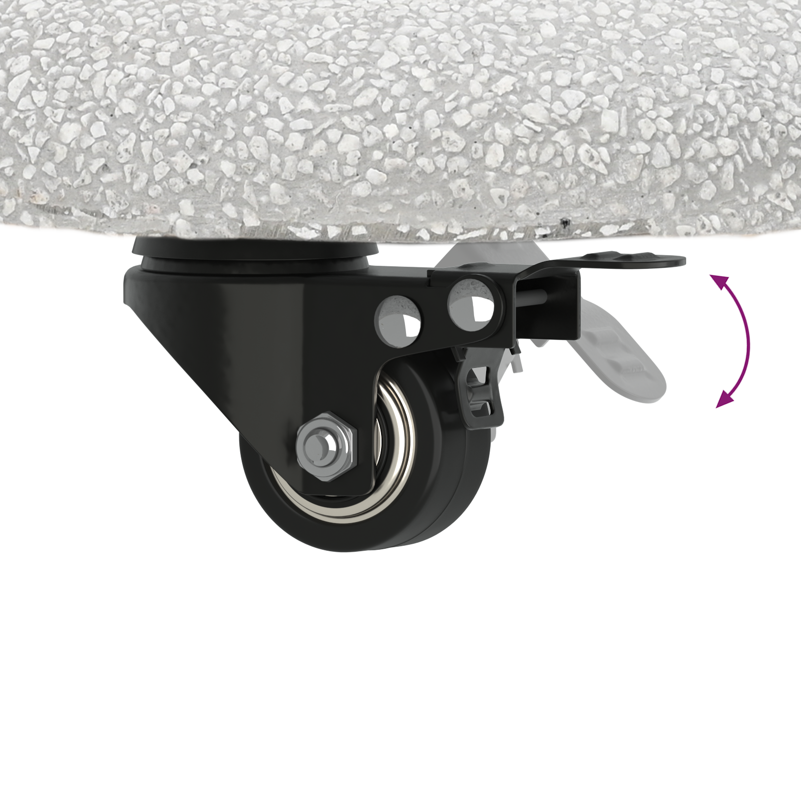 Wheeled Parasol Base for 37/42/52/58mm Poles Light Grey Concrete - Image 11