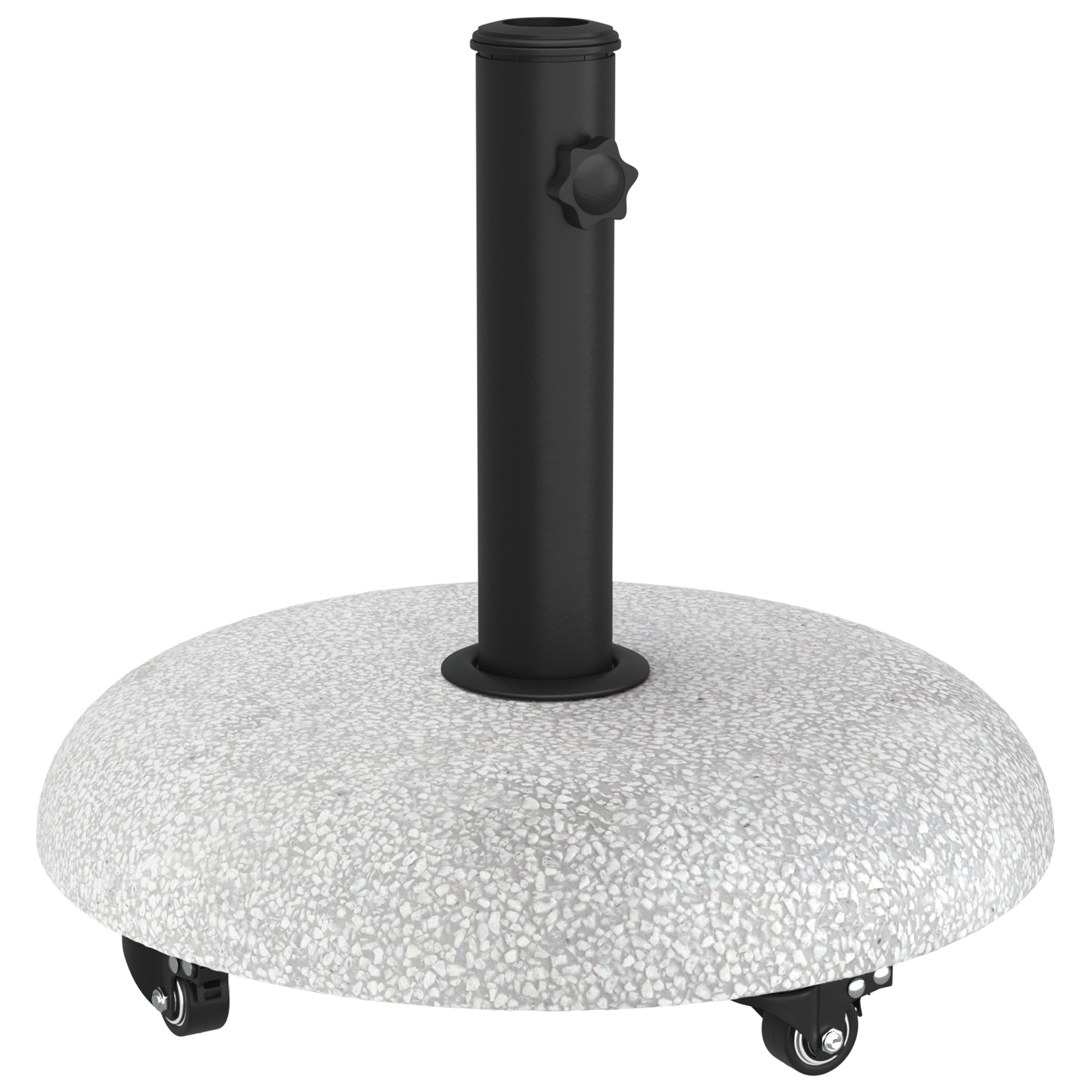 Wheeled Parasol Base for 37/42/52/58mm Poles Light Grey Concrete - Image 2