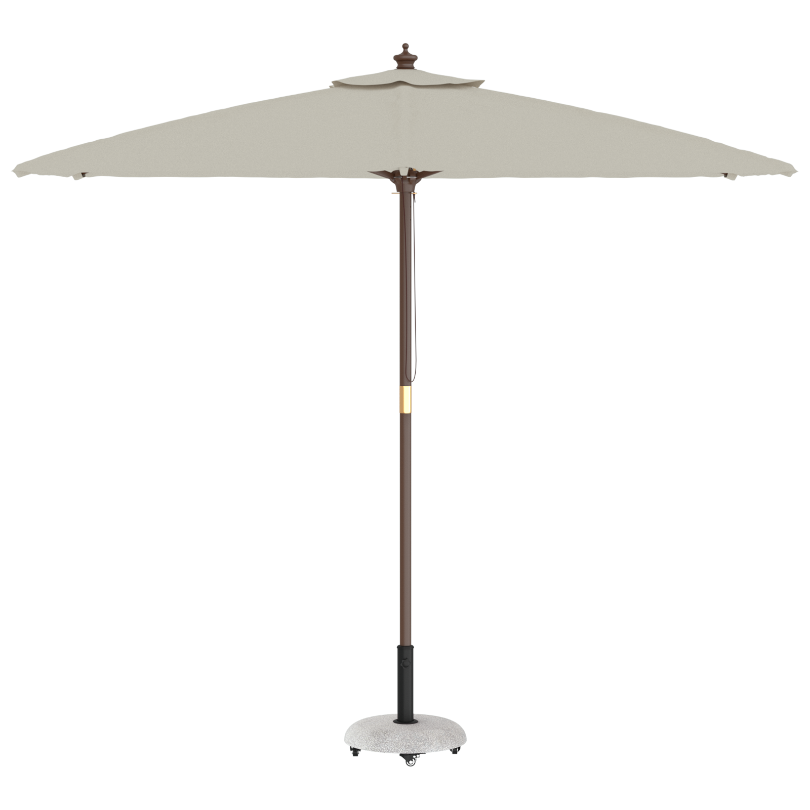 Wheeled Parasol Base for 37/42/52/58mm Poles Light Grey Concrete - Image 3