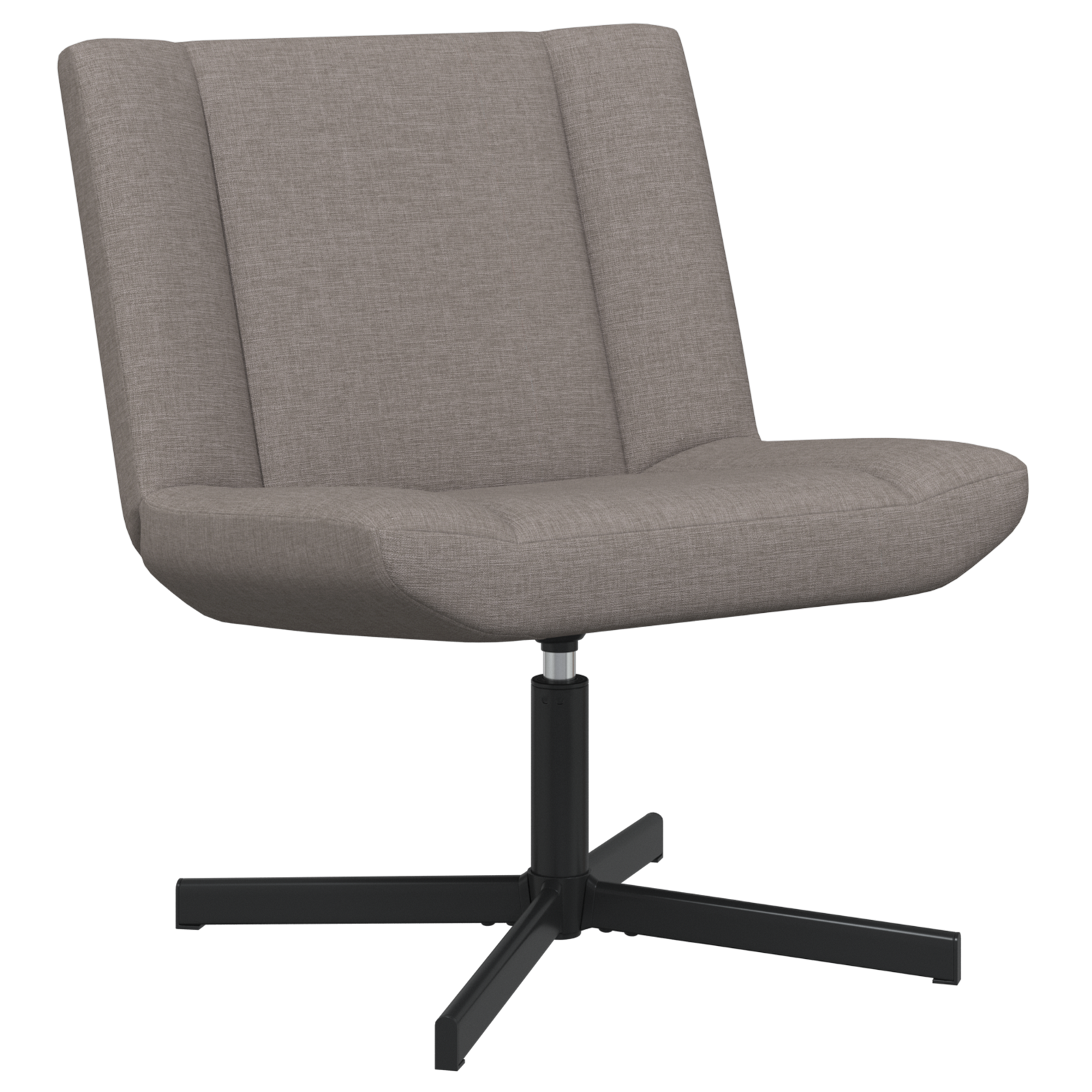 Akzentstuhl Taupe Stoff, Metallbasis Standard Ergonomisch – Bild 2