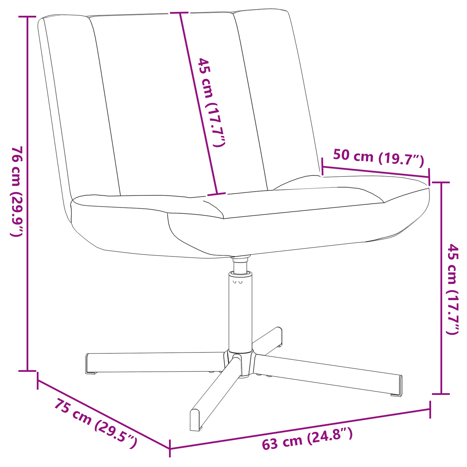 Akzentstuhl Taupe Stoff, Metallbasis Standard Ergonomisch – Bild 10