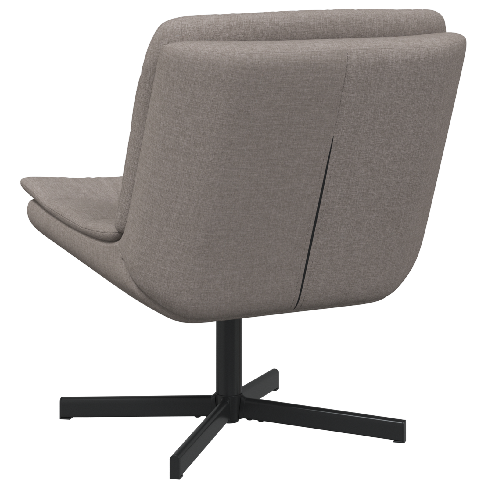 Drehstuhl Taupe Stoff Einzel Elegant Drehstuhl Rechteckig – Bild 6