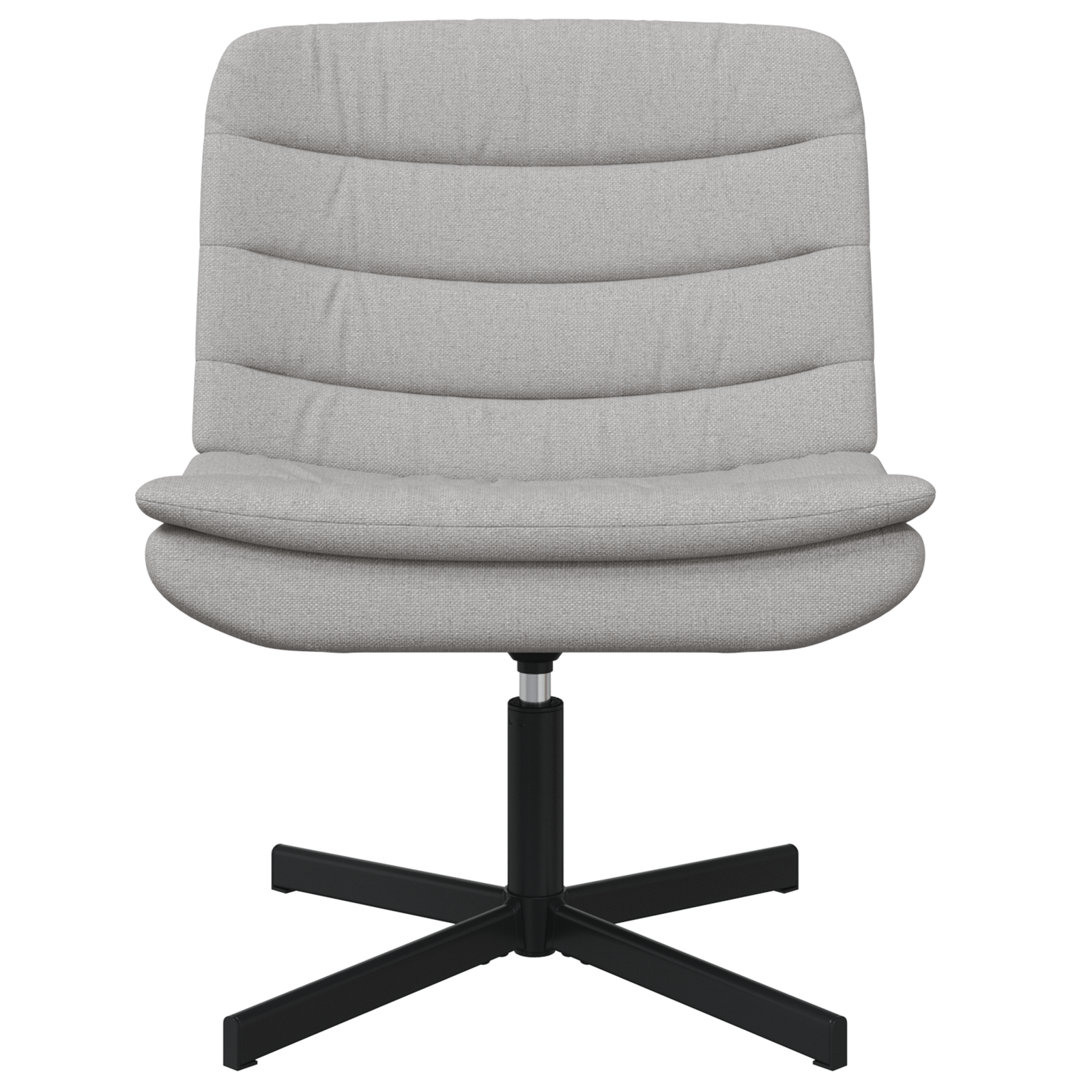 Drehstuhl Hellgrau Polyesterstoff, Metallbasis Mittel – Bild 4