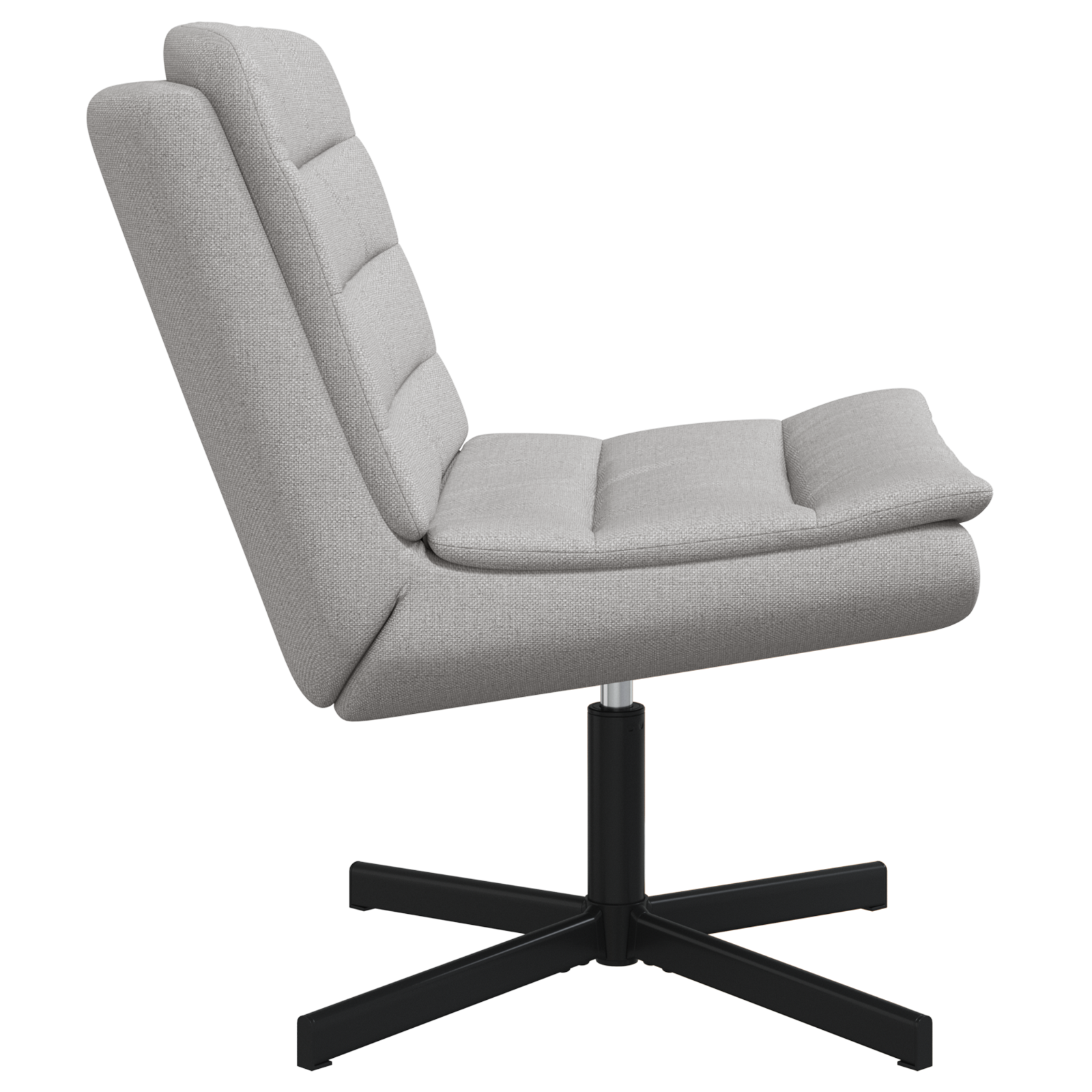 Drehstuhl Hellgrau Polyesterstoff, Metallbasis Mittel – Bild 5