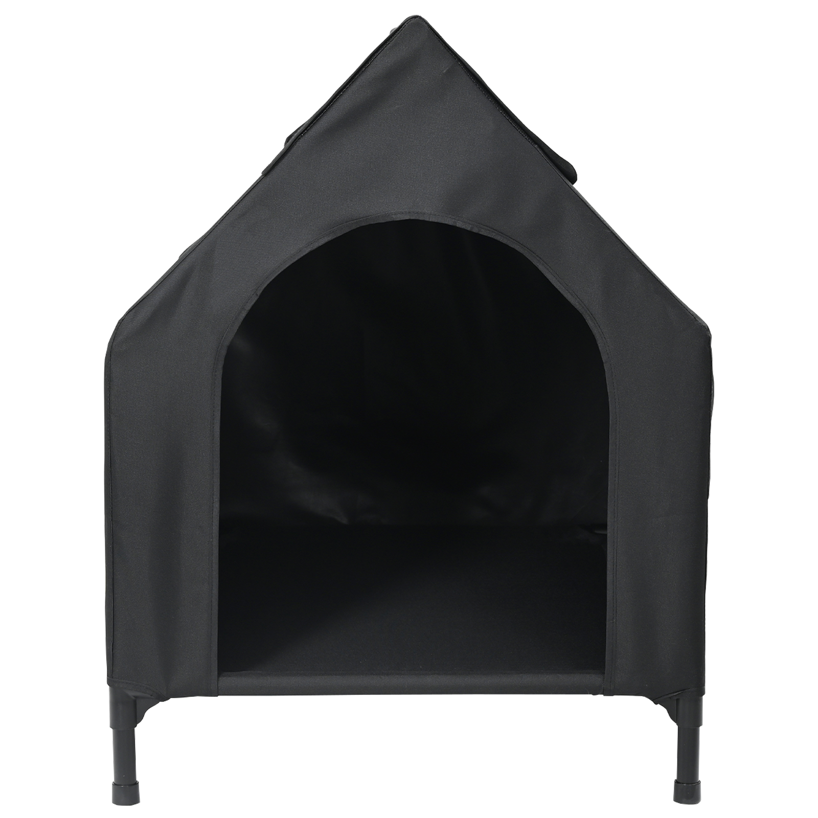 Dog House Black Oxford Fabric and Steel - Image 4