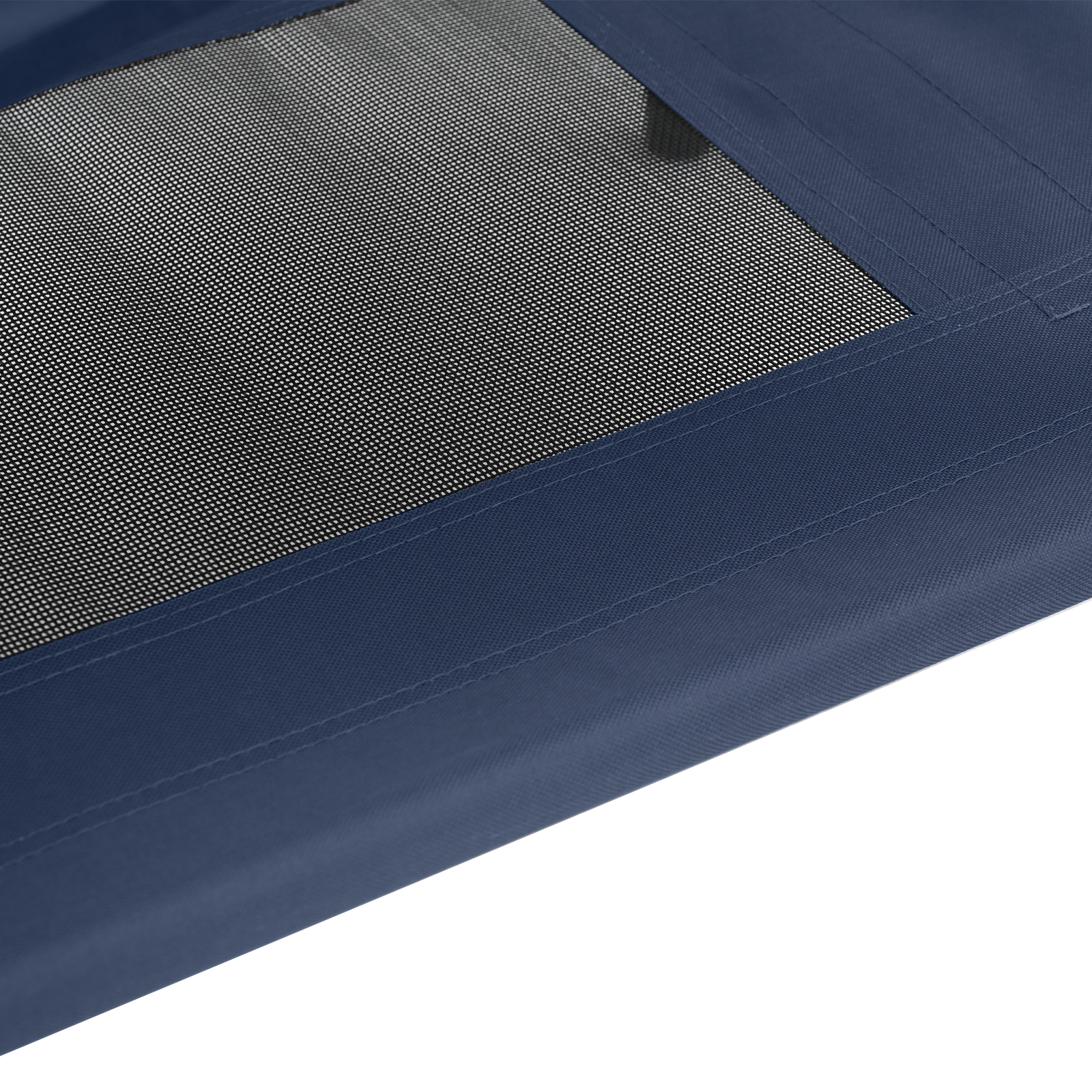Raised Dog Bed with Removable Roof Navy Blue S Steel - Image 7