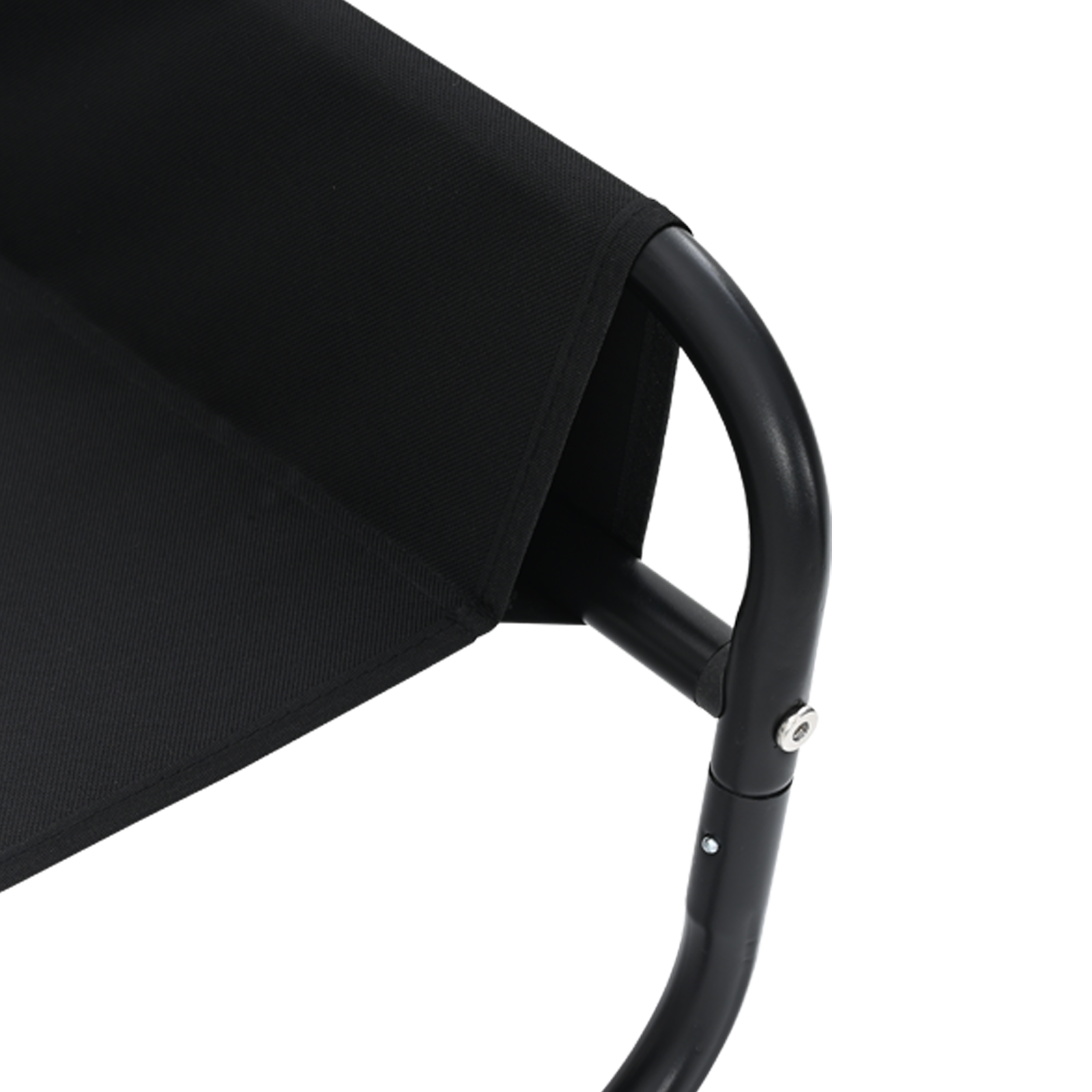 Elevated Dog Bed Black ML Oxford Fabric and Steel - Image 9