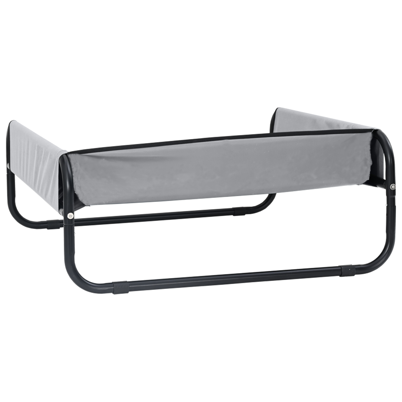 Elevated Dog Bed Light Grey L Oxford Fabric and Steel - Image 6