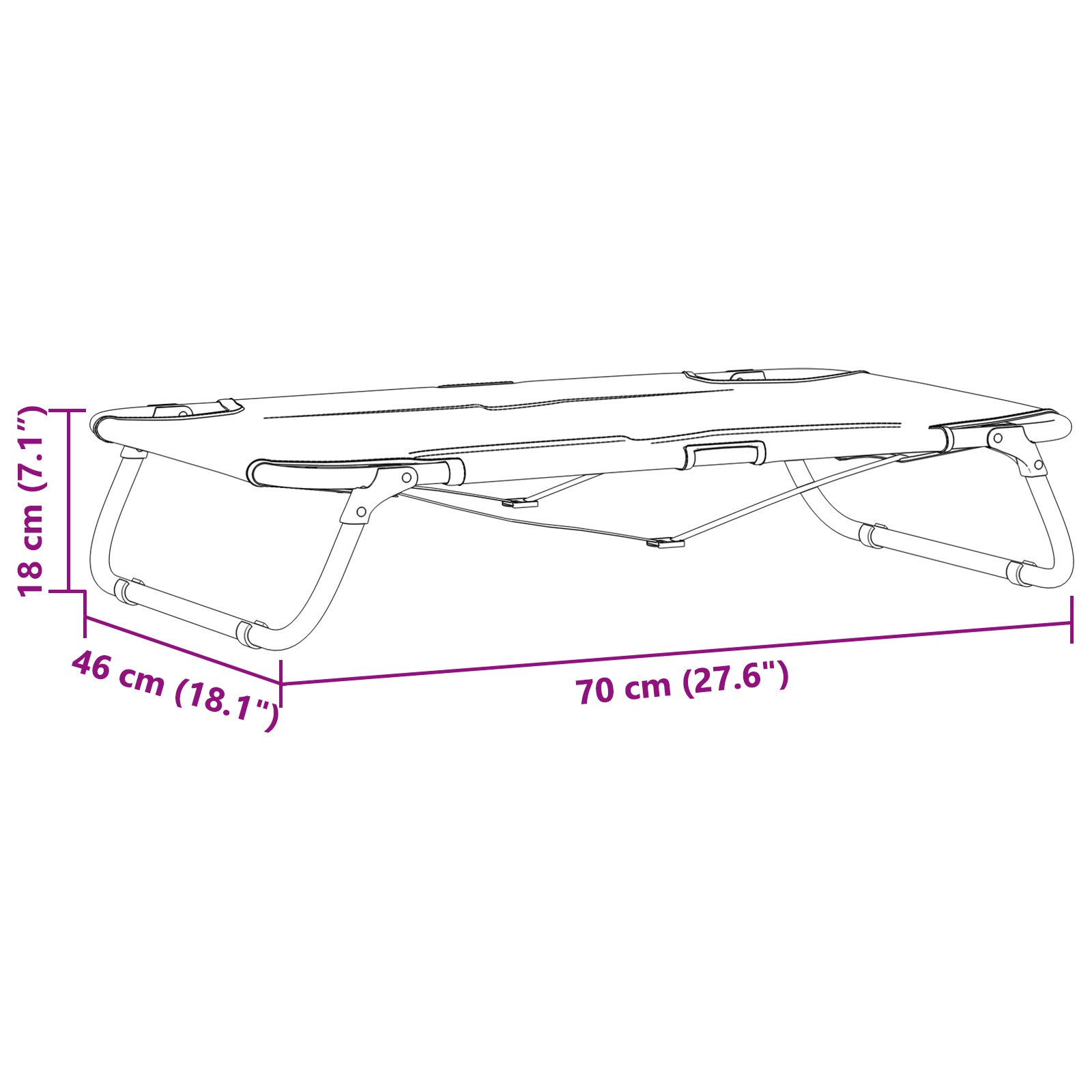 Hond Bed Vouwbaar Lichtgrijs S Oxford Stof en Staal image 9