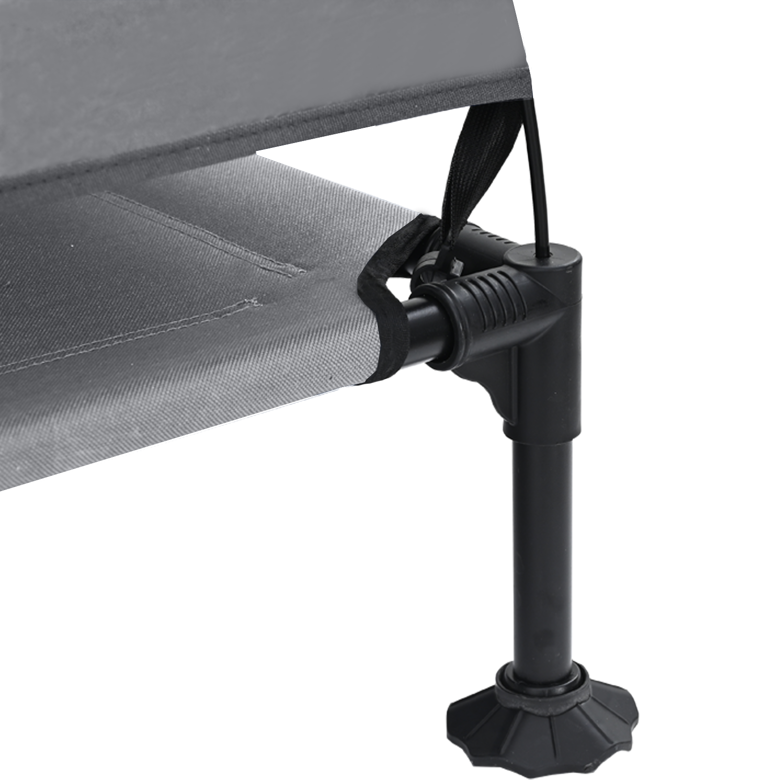 Raised Dog Bed with Removable Roof Light Grey XL Steel - Image 7