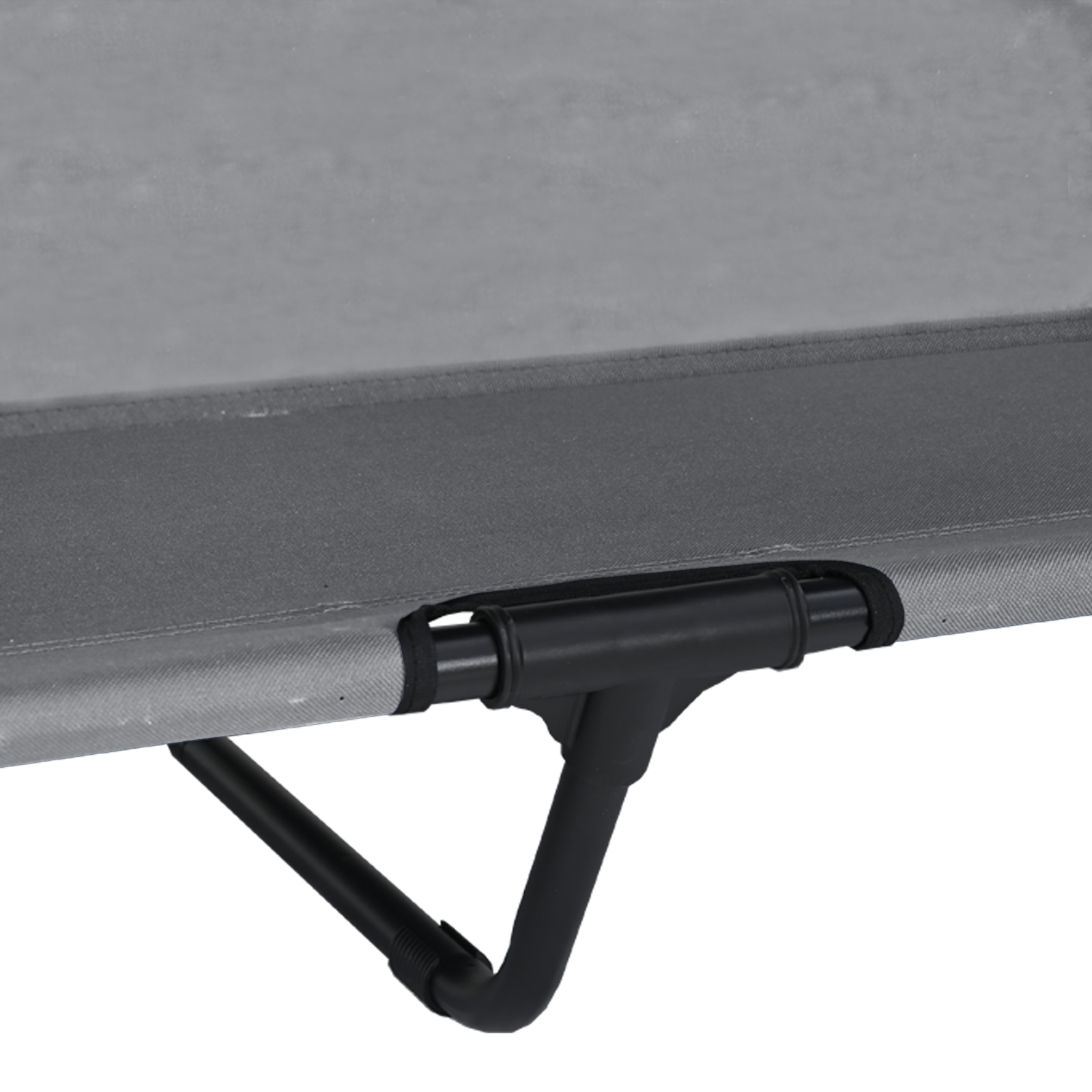 Raised Dog Bed with Removable Roof Light Grey XL Steel - Image 9