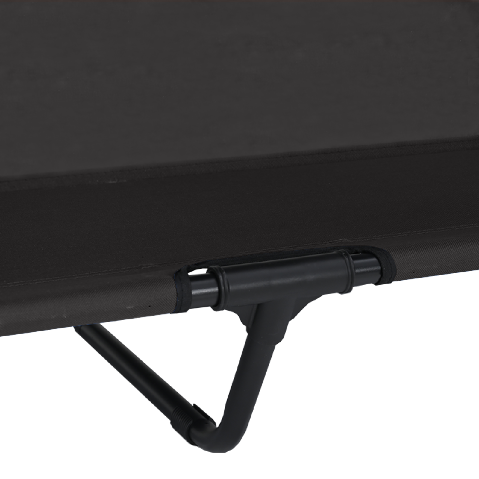 Raised Dog Bed with Removable Roof Black XL Steel - Image 9