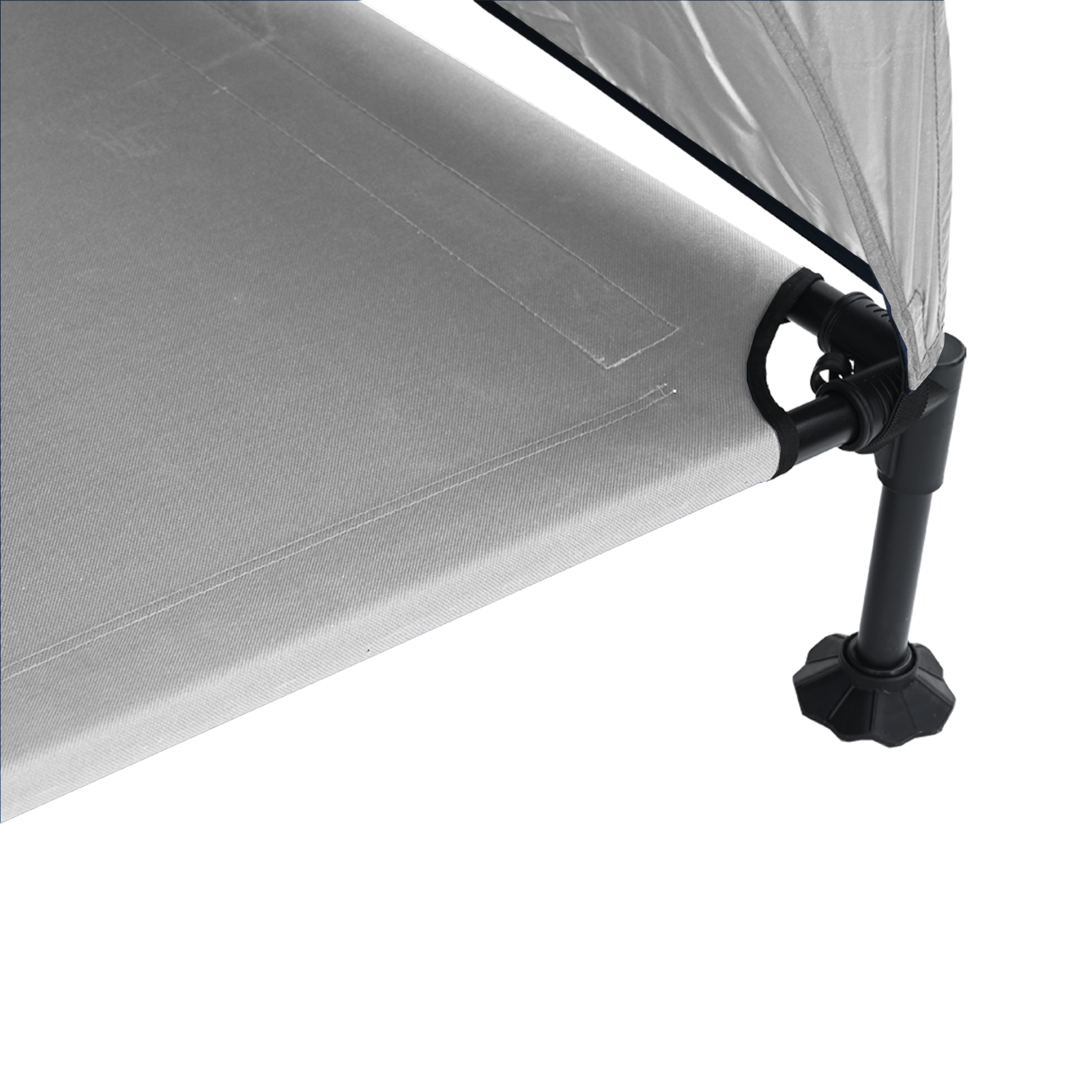 Raised Dog Bed with Removable Roof Silver Grey XL Steel - Image 8