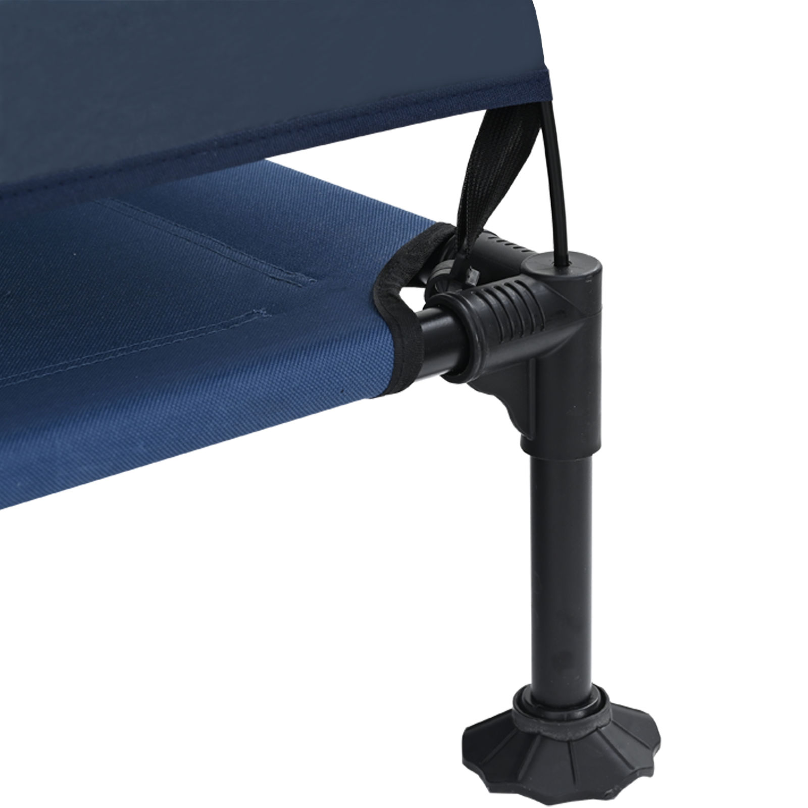 Raised Dog Bed with Removable Roof Navy Blue XL Steel - Image 7
