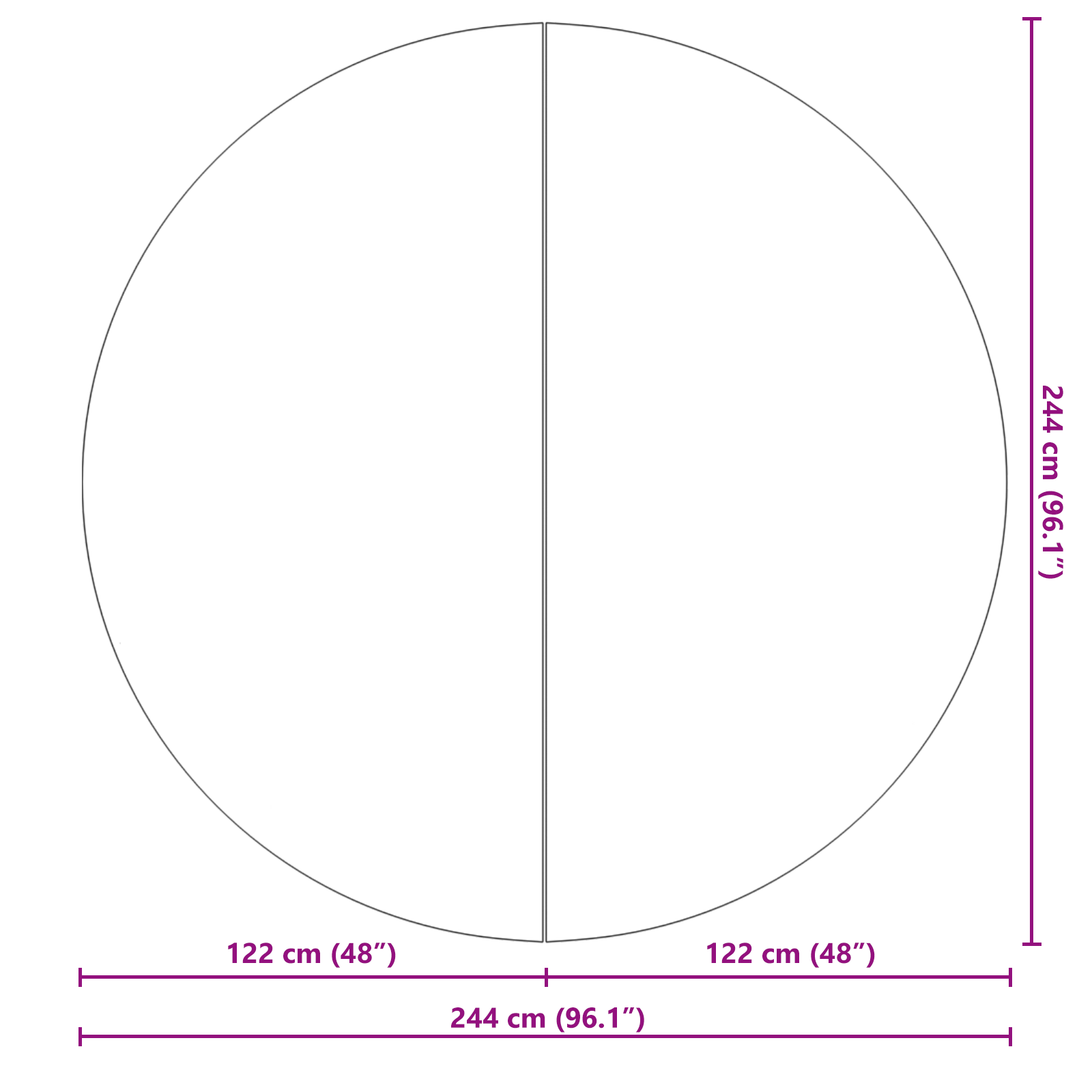 Round Pool Cover Black PVC Ø 244 cm Pool Cover Round Modern - Image 7