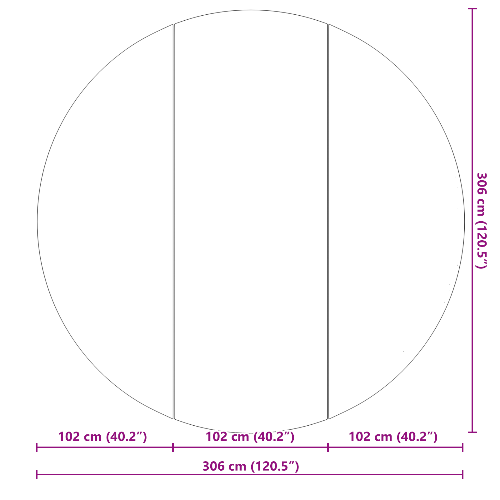Round Pool Cover Black Polyethylene Ø 306 cm Waterproof materials - Image 7