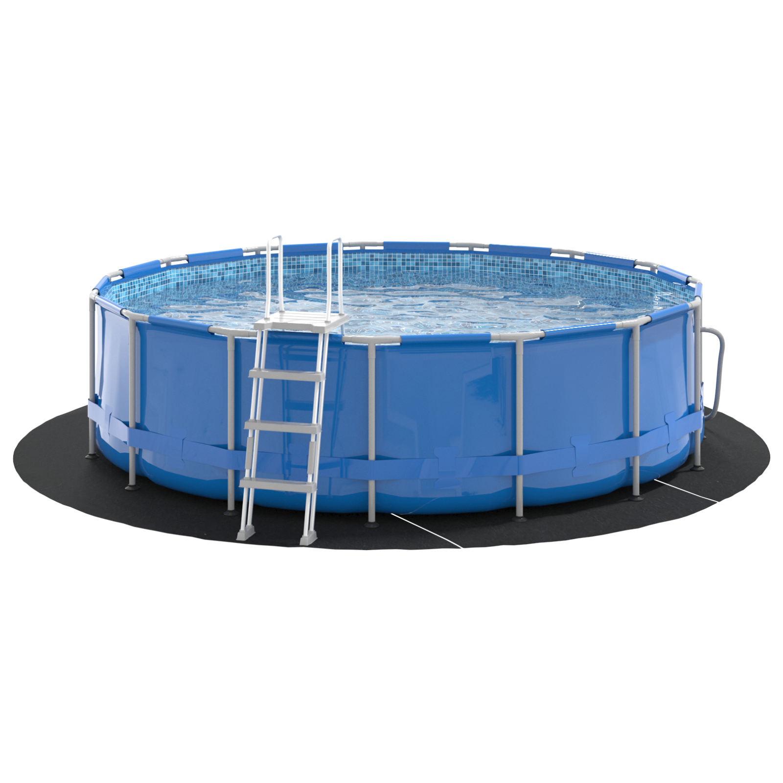 Round Pool Cover Black Plastic Ø 366 cm Waterproof materials - Image 3