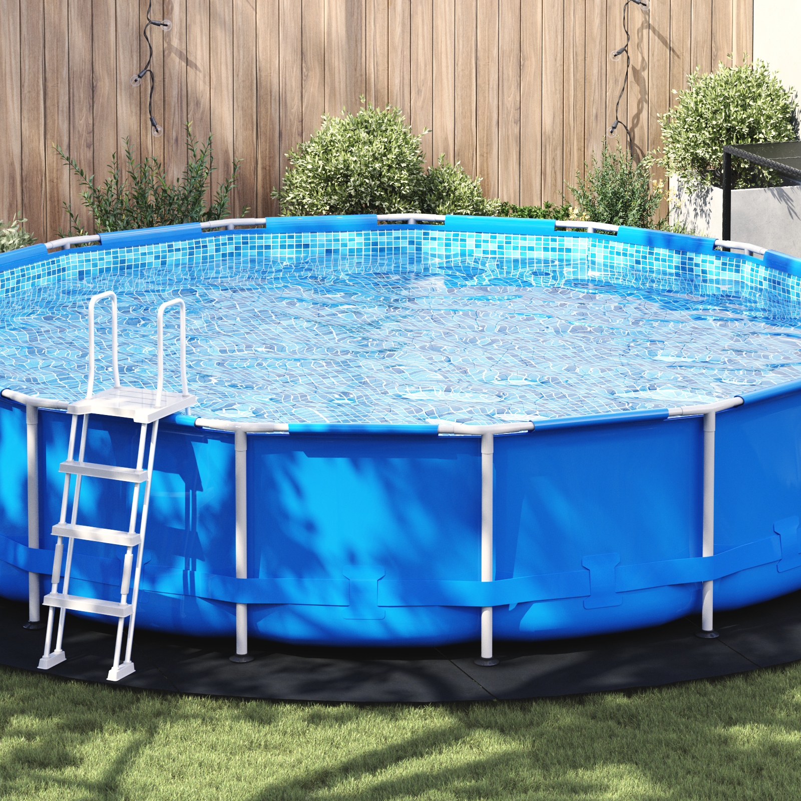 Ronde Zwembadcover Zwart Polyethyleen Ø 550 cm Waterdicht