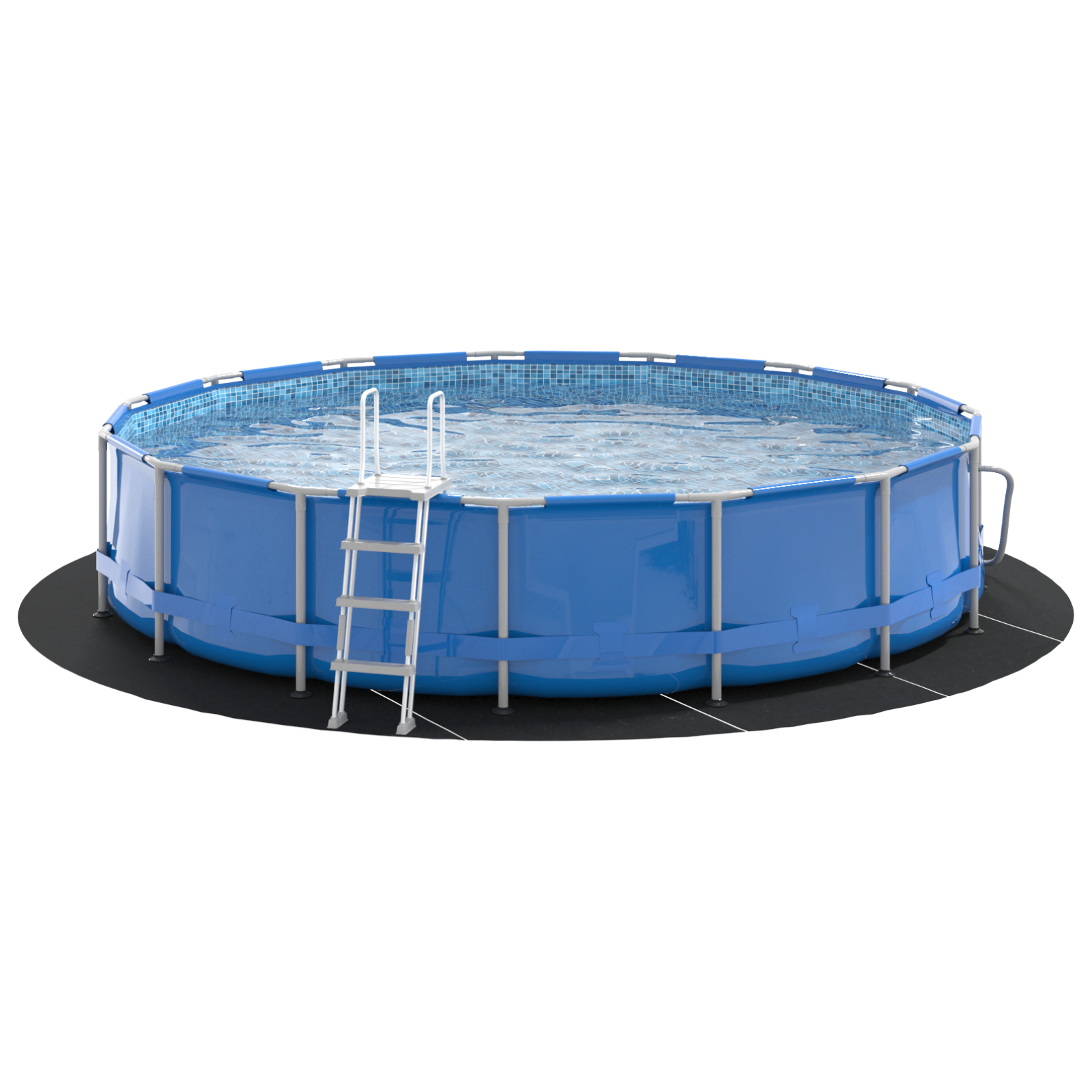 Round Pool Cover Black Polyethylene Ø 550 cm Waterproof materials - Image 3