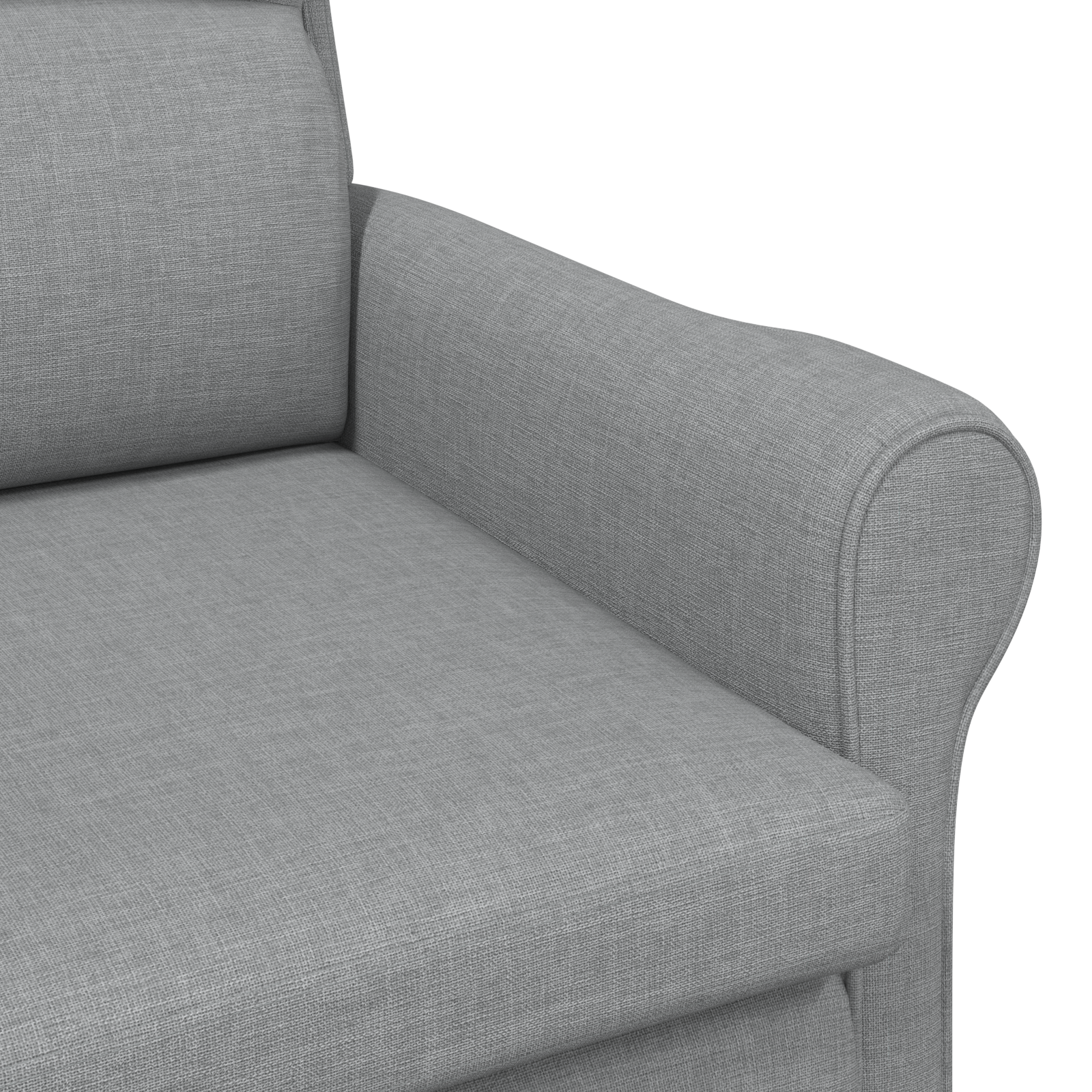 Modern Armchair Light grey Polyester fabric, Wood Medium - Image 7