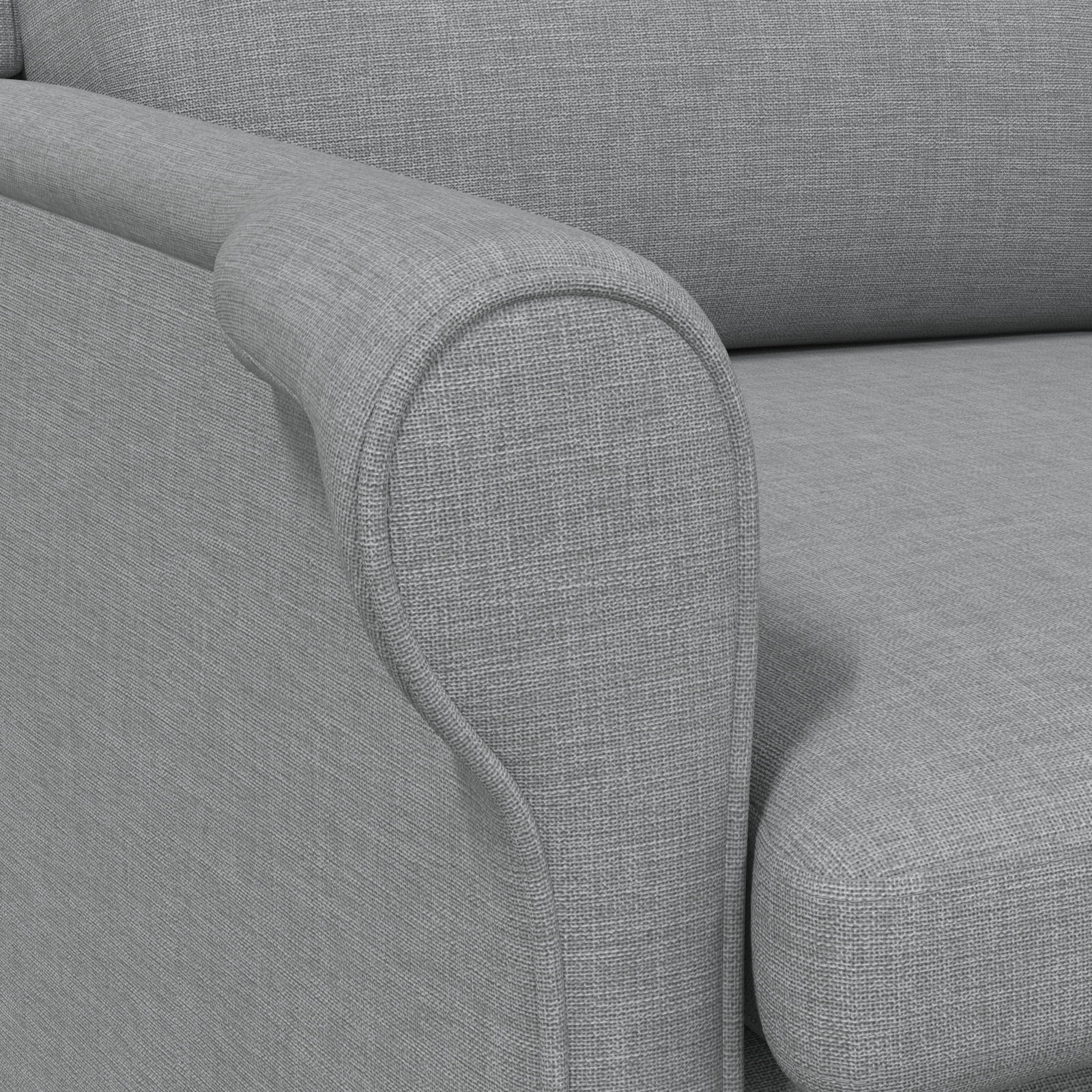 Modern Armchair Light grey Polyester fabric, Wood Medium - Image 8
