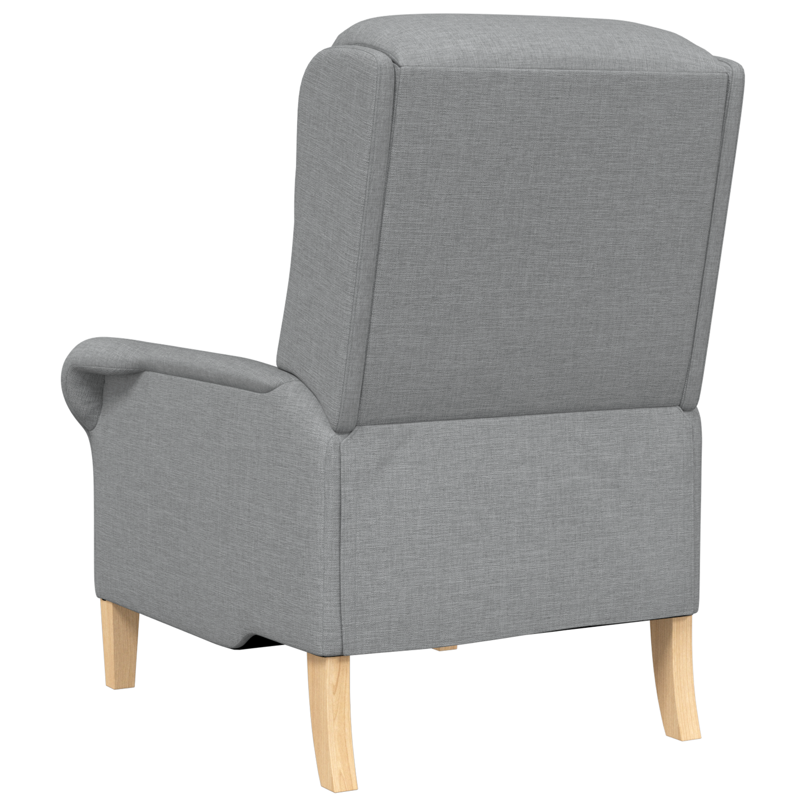 Modern Armchair Light grey Polyester fabric, Wood Medium - Image 6