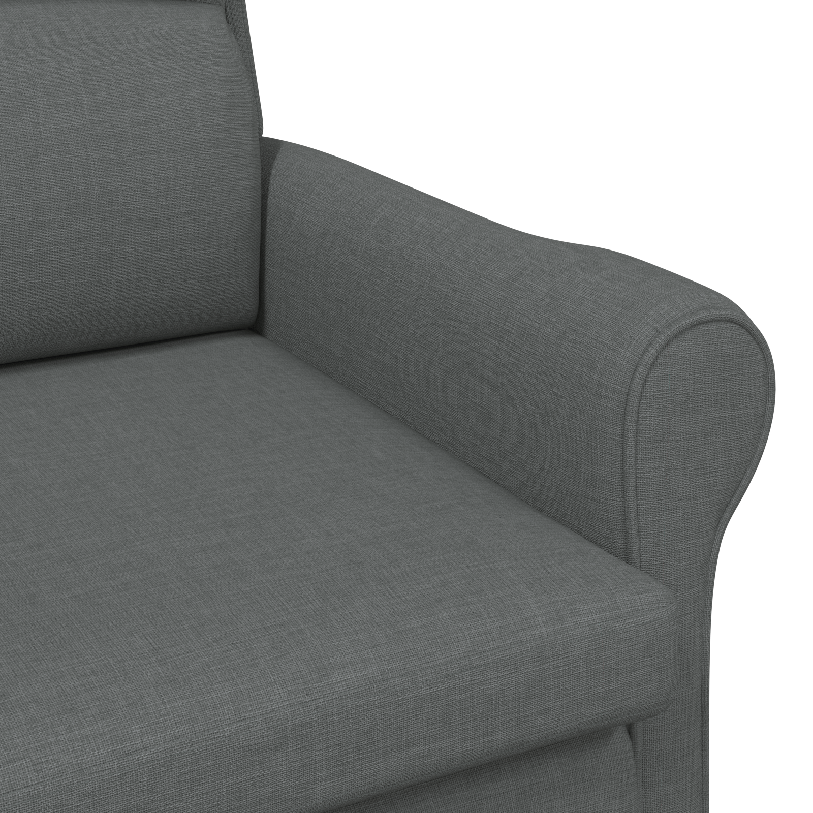 Modern Armchair Dark Grey Fabric, Wood Medium Durable Armchair - Image 7